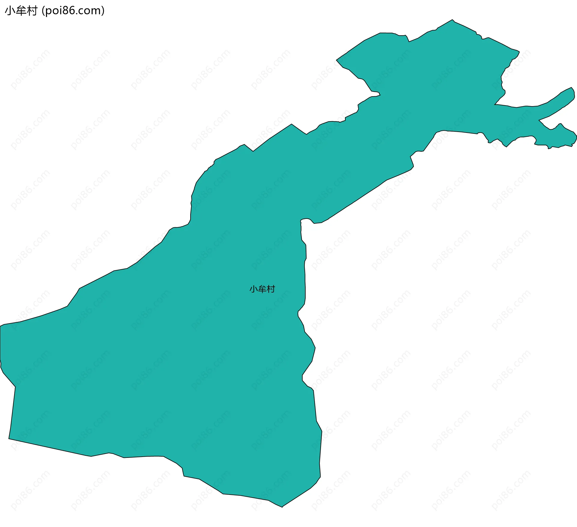 小牟村边界地图