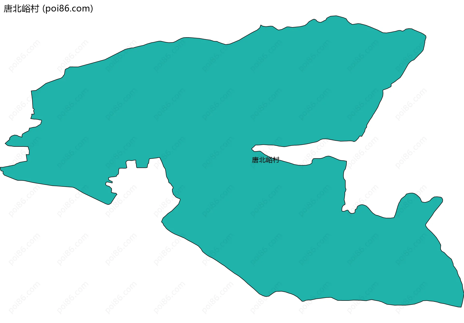 唐北峪村边界地图
