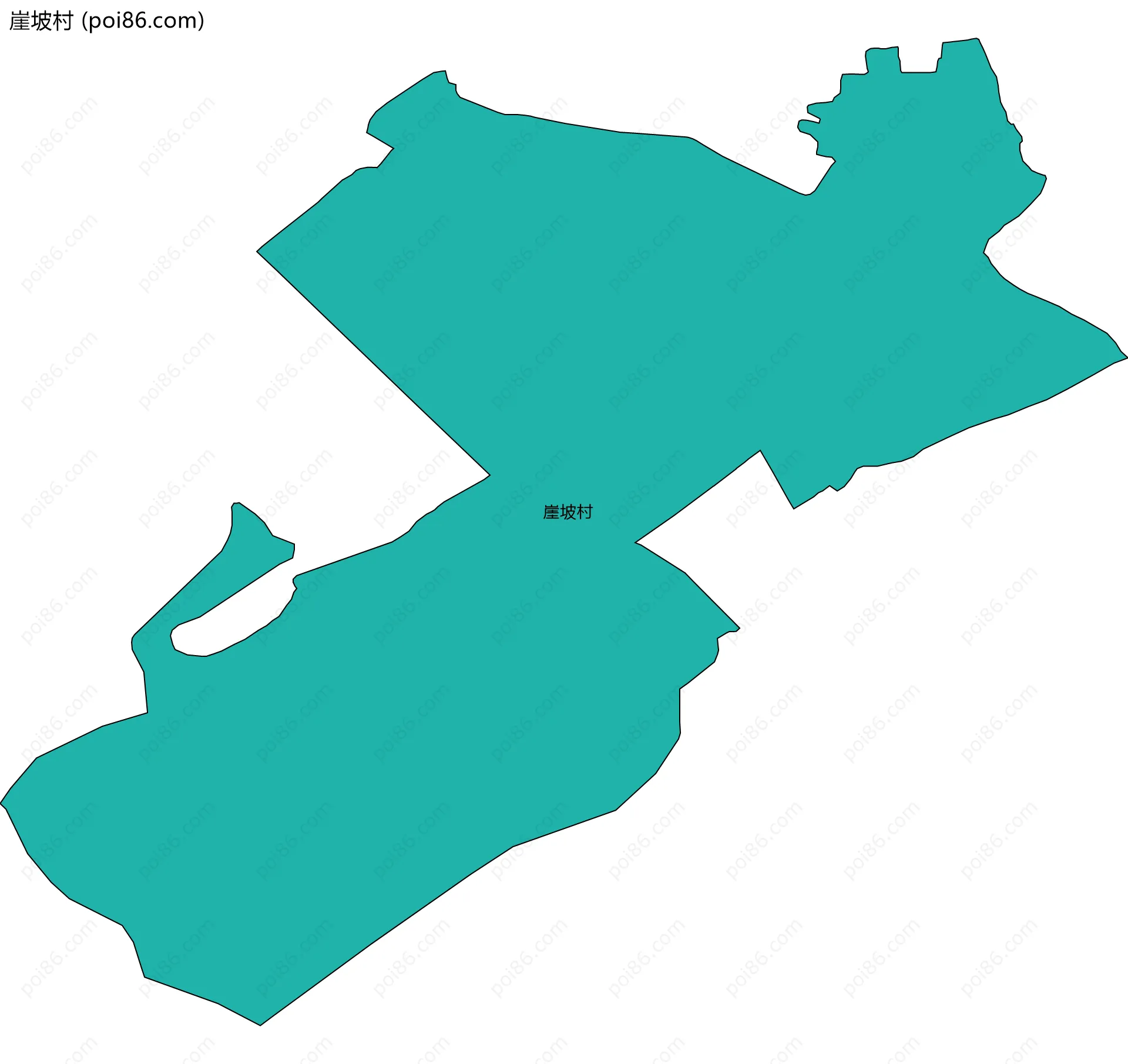 崖坡村边界地图