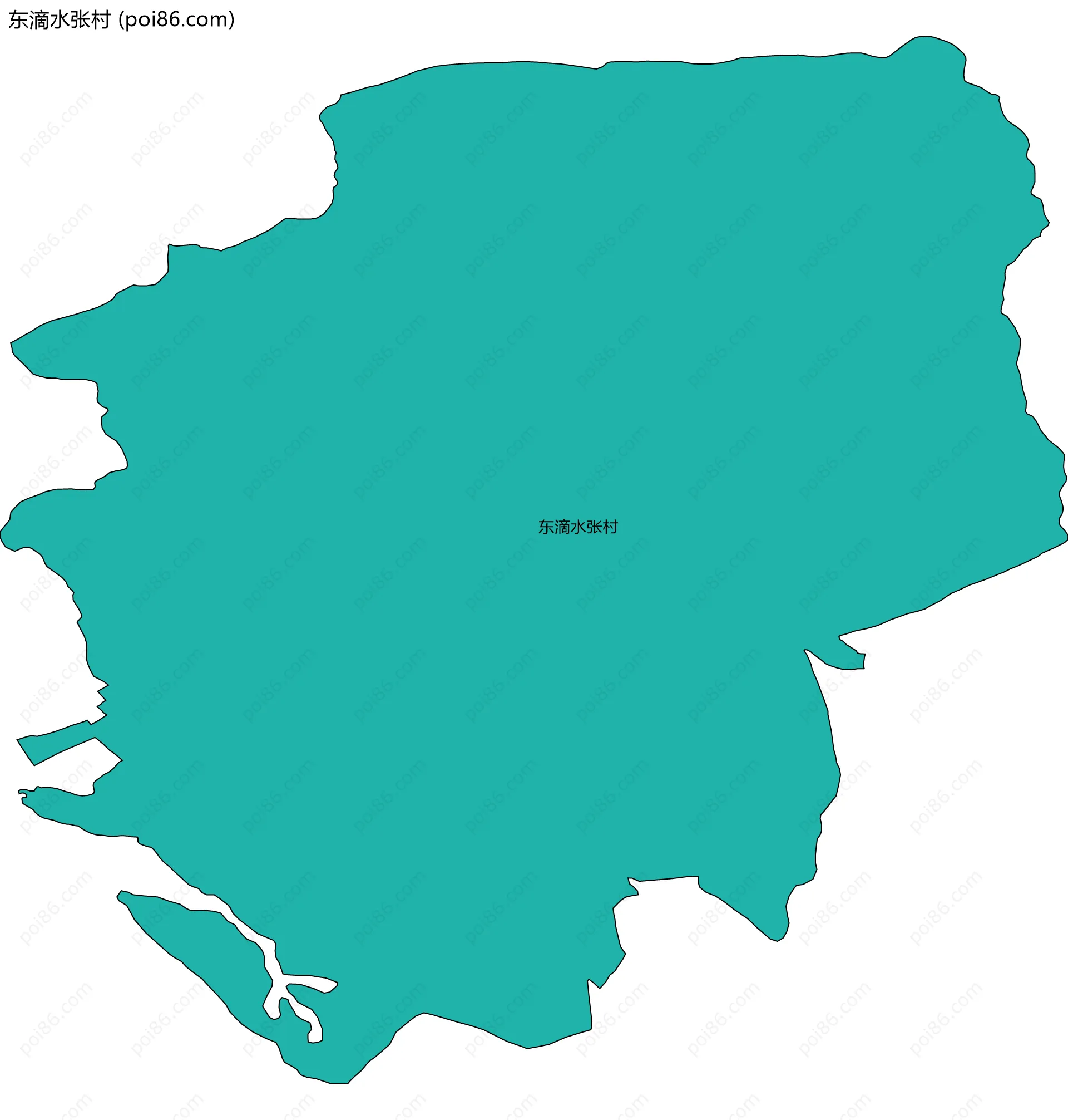 东滴水张村边界地图