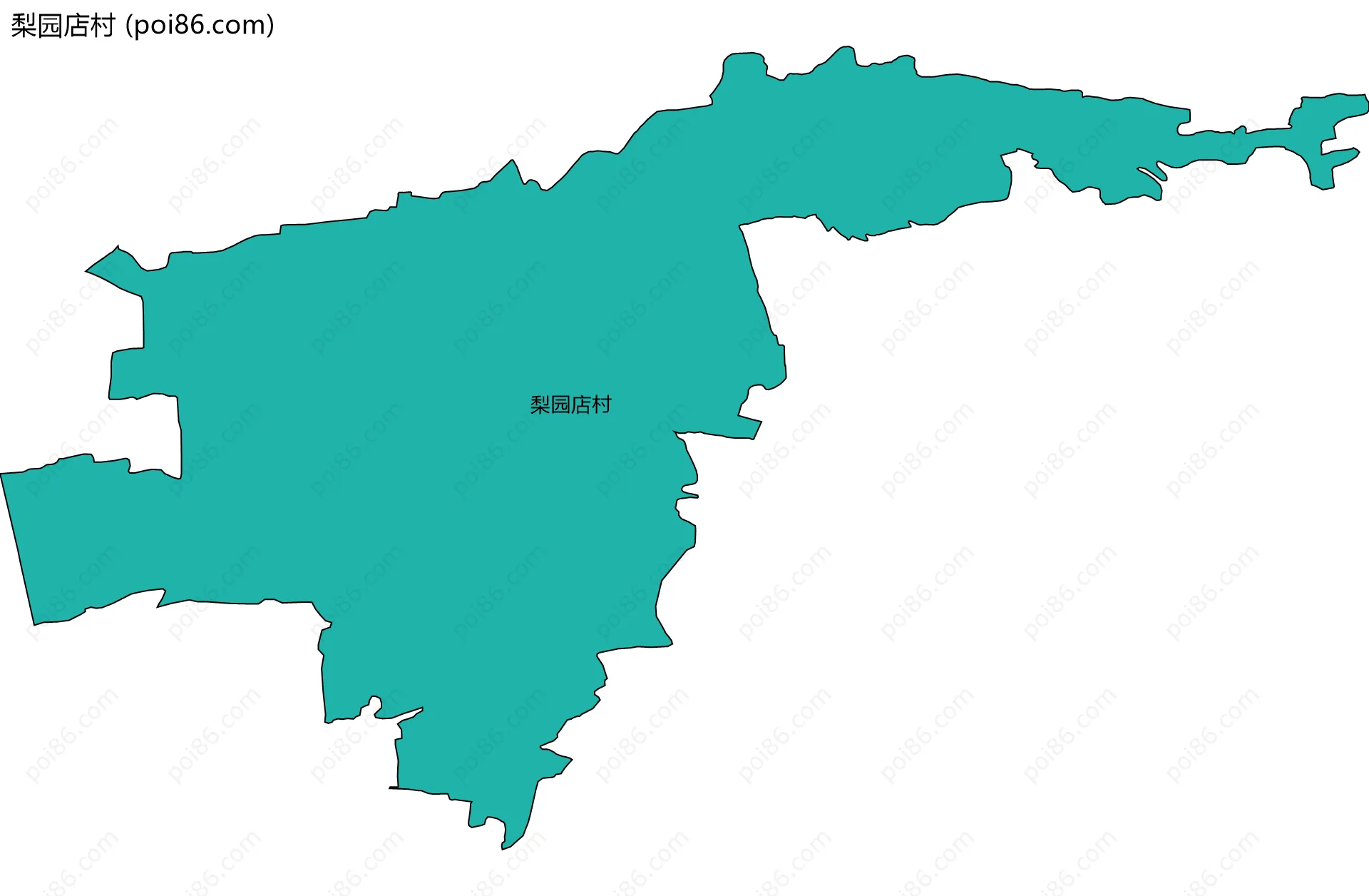 梨园店村边界地图