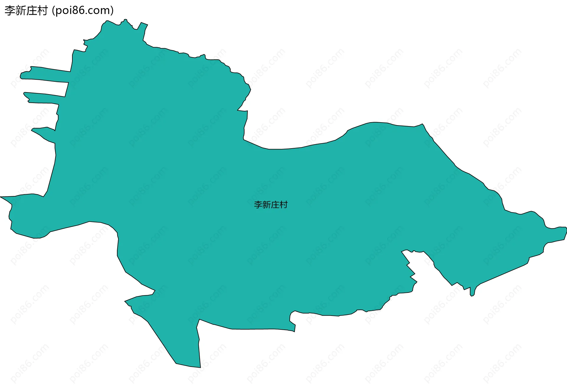 李新庄村边界地图