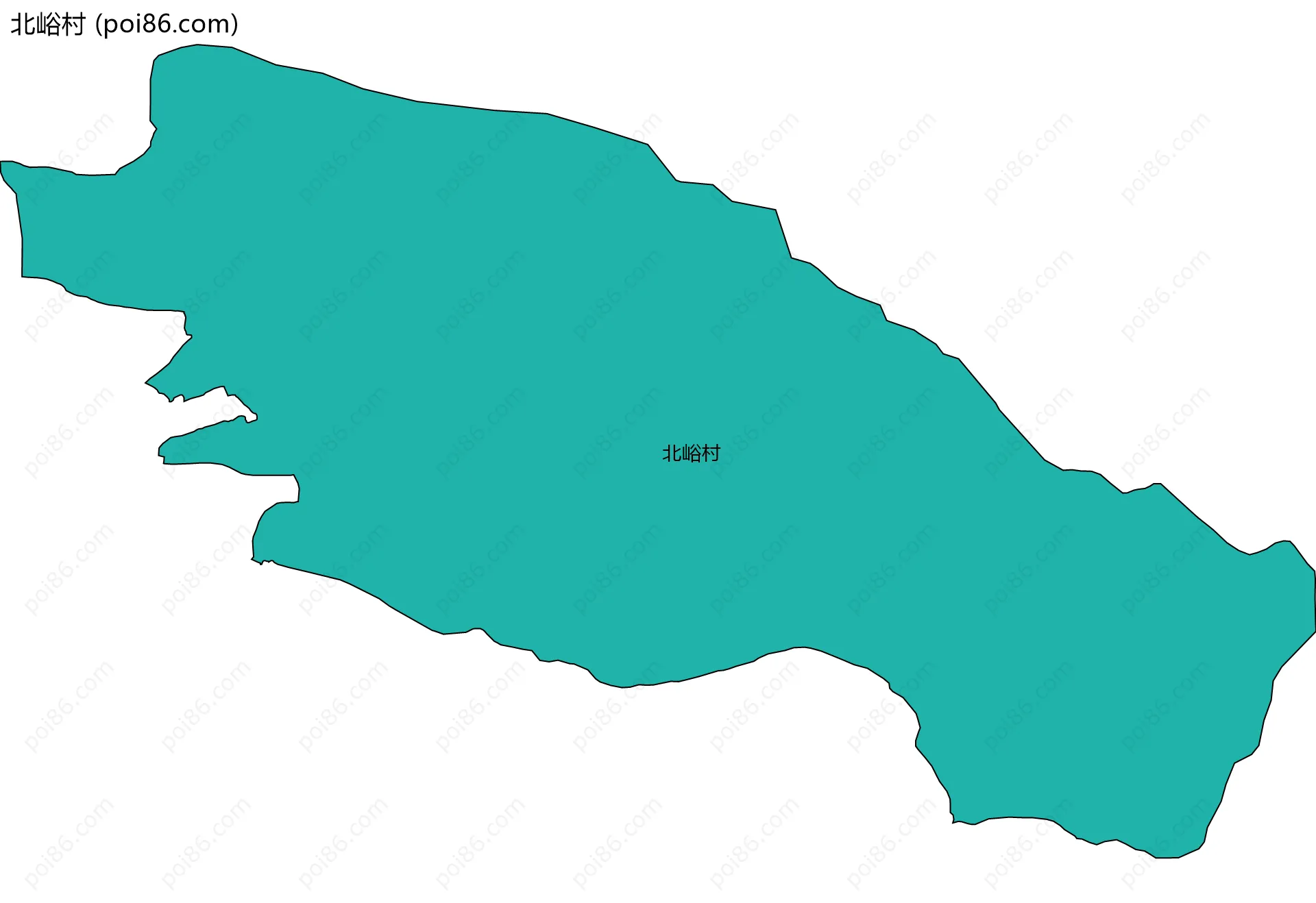 北峪村边界地图