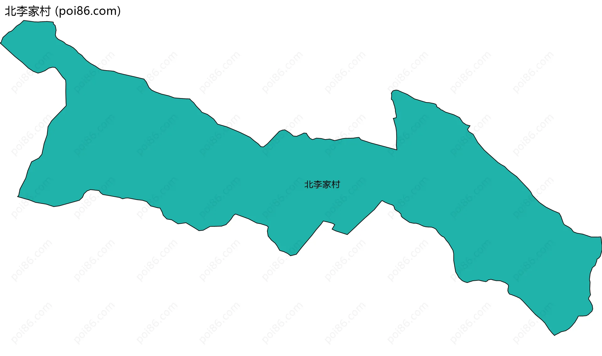 北李家村边界地图