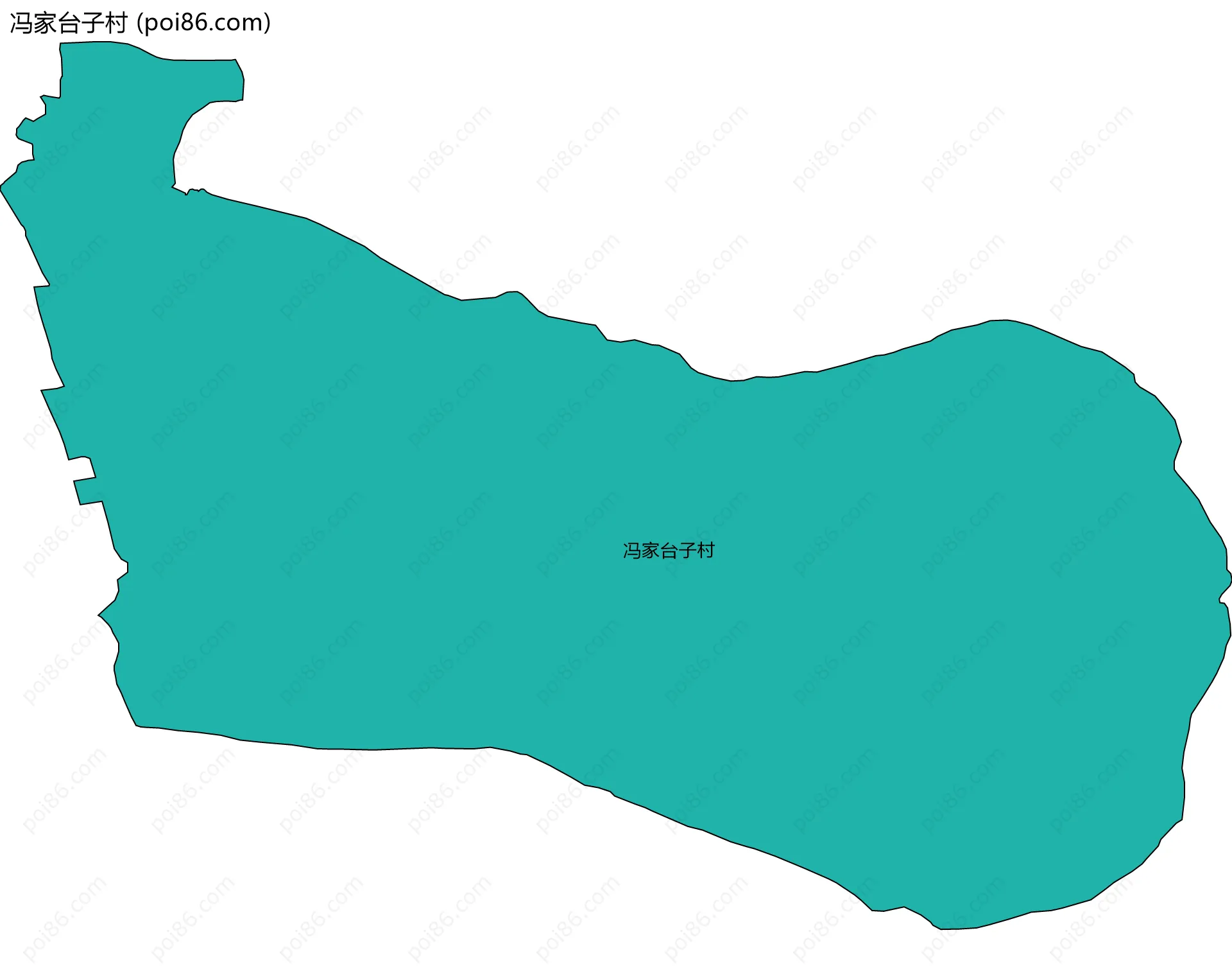 冯家台子村边界地图