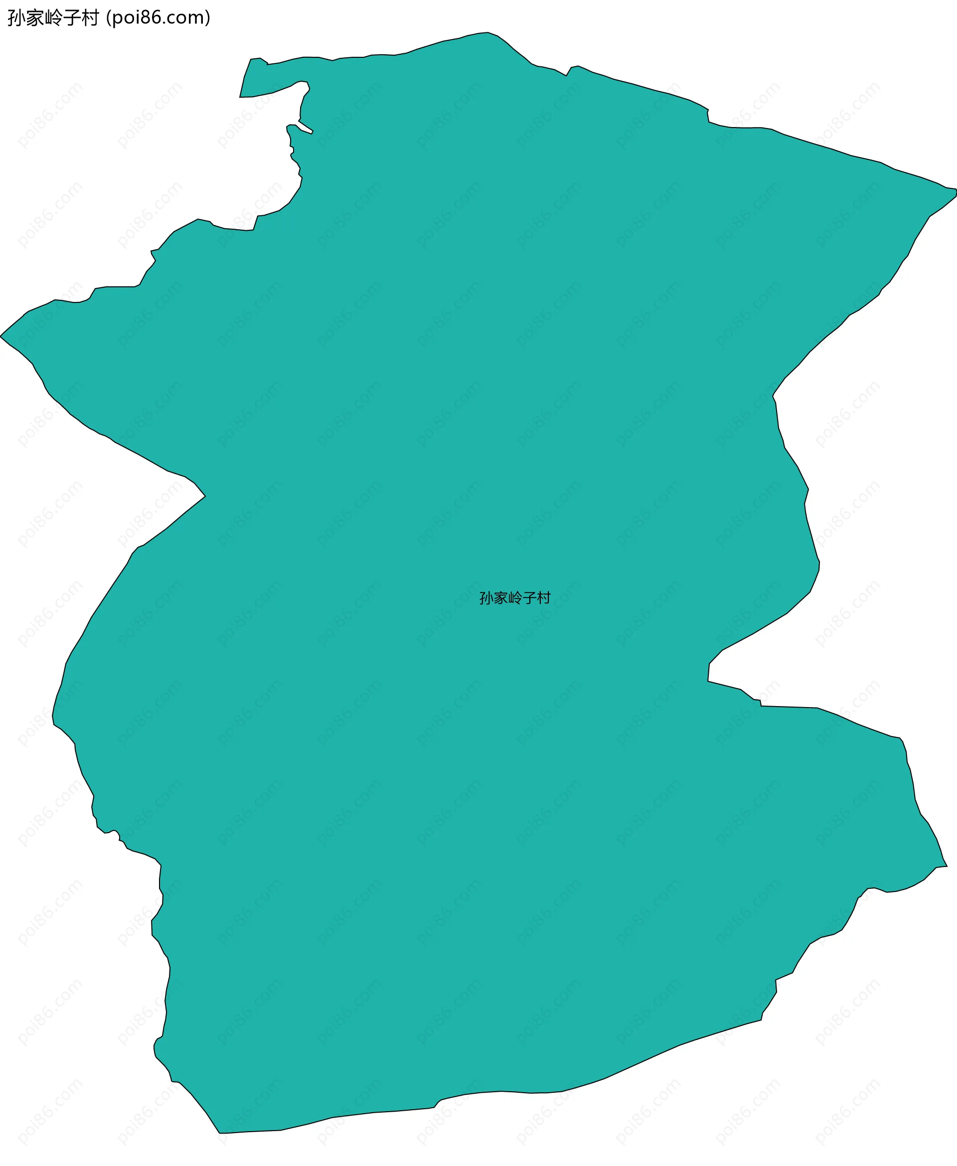 孙家岭子村边界地图