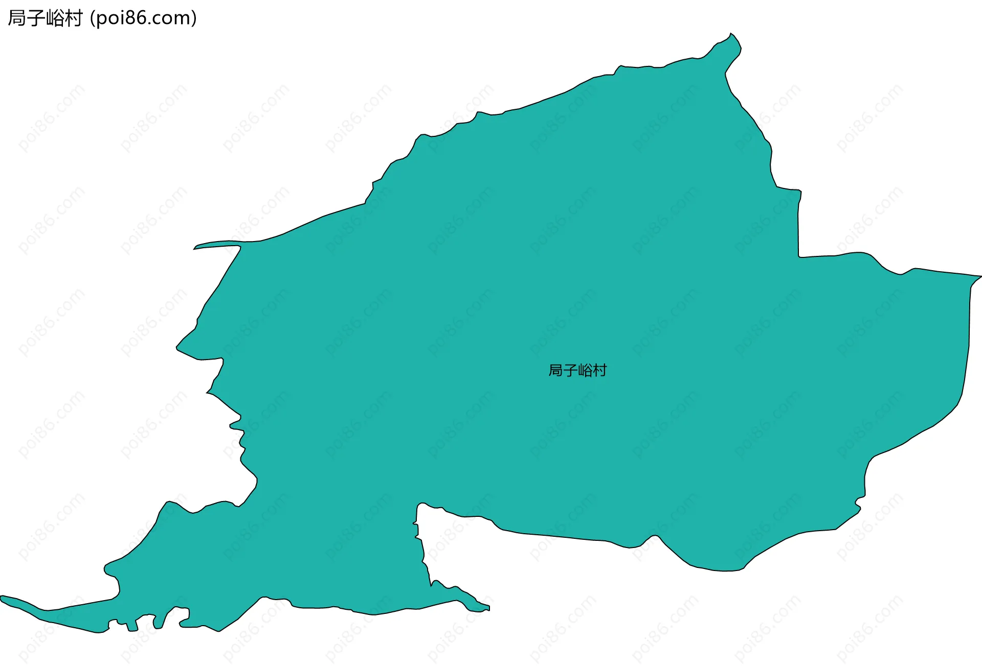 局子峪村边界地图