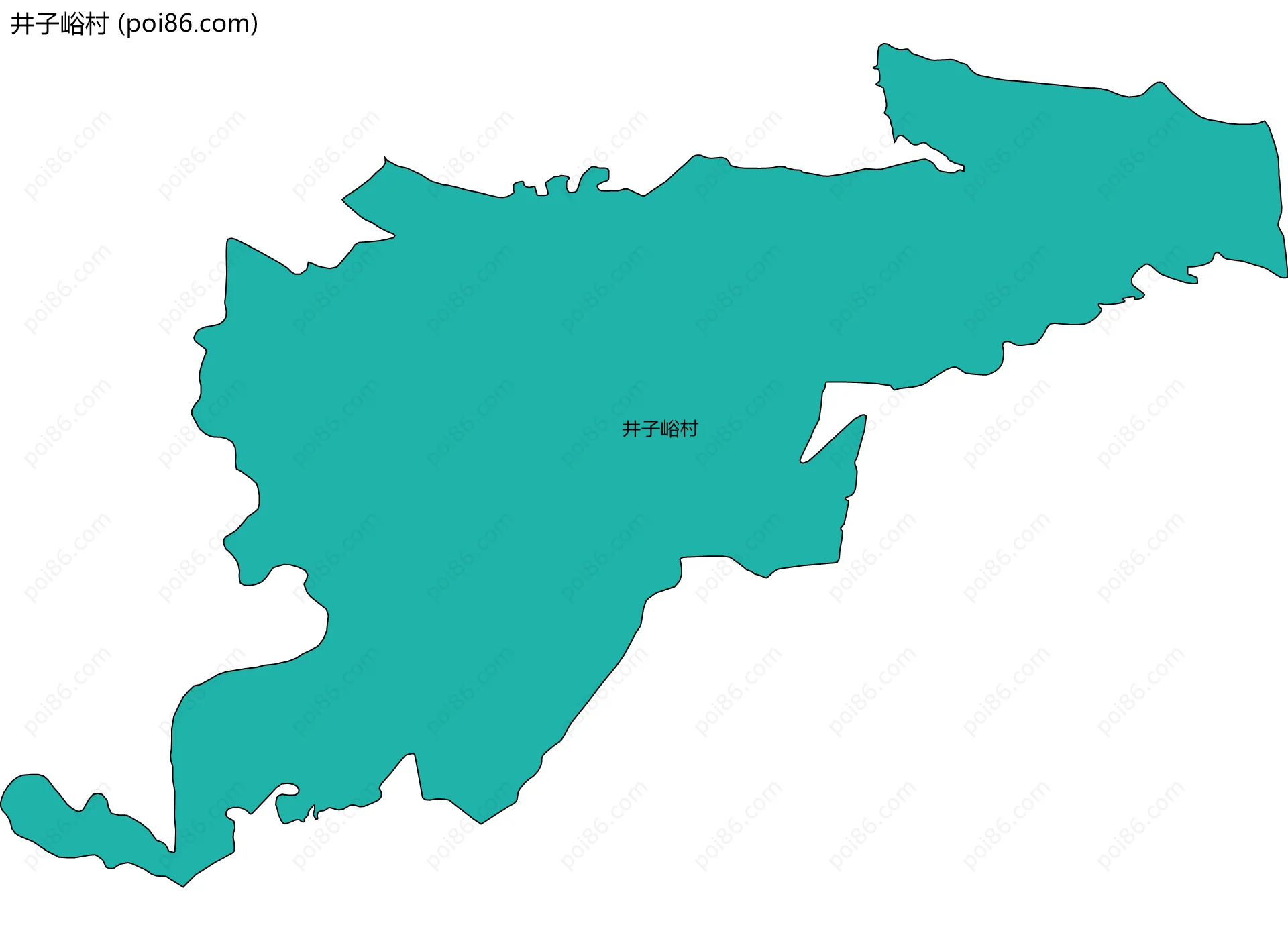 井子峪村边界地图