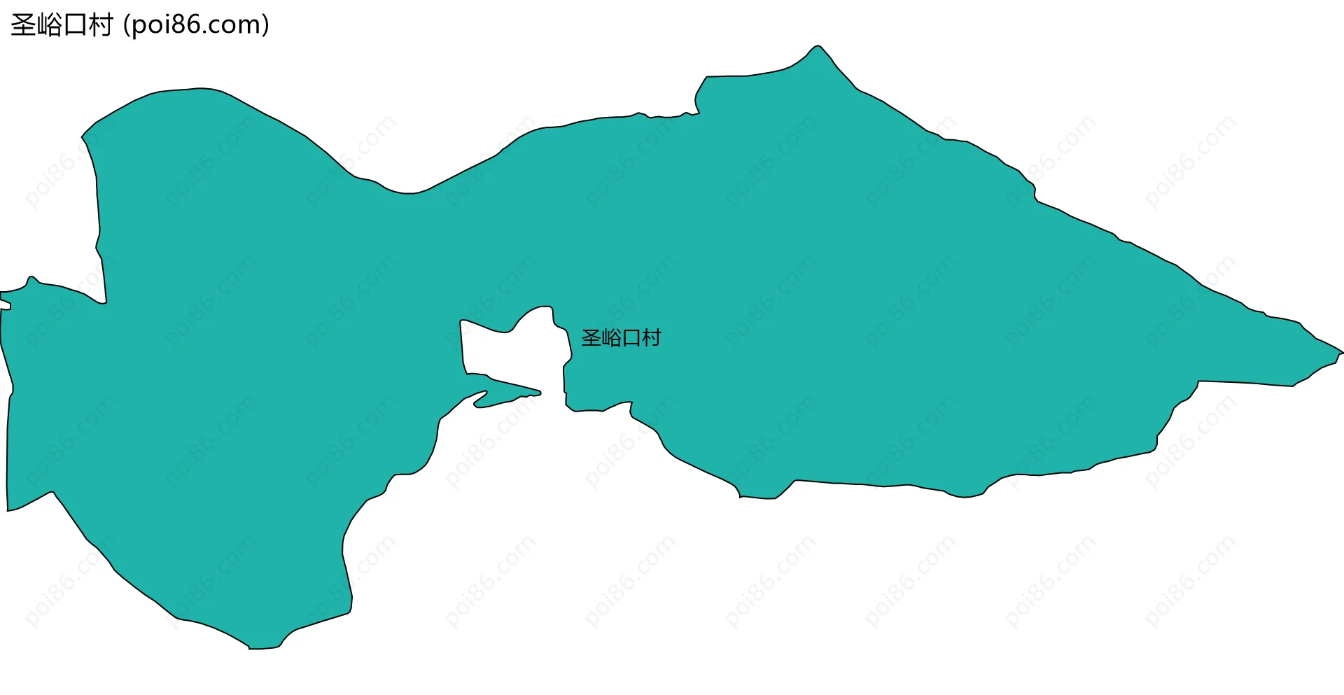 圣峪口村边界地图