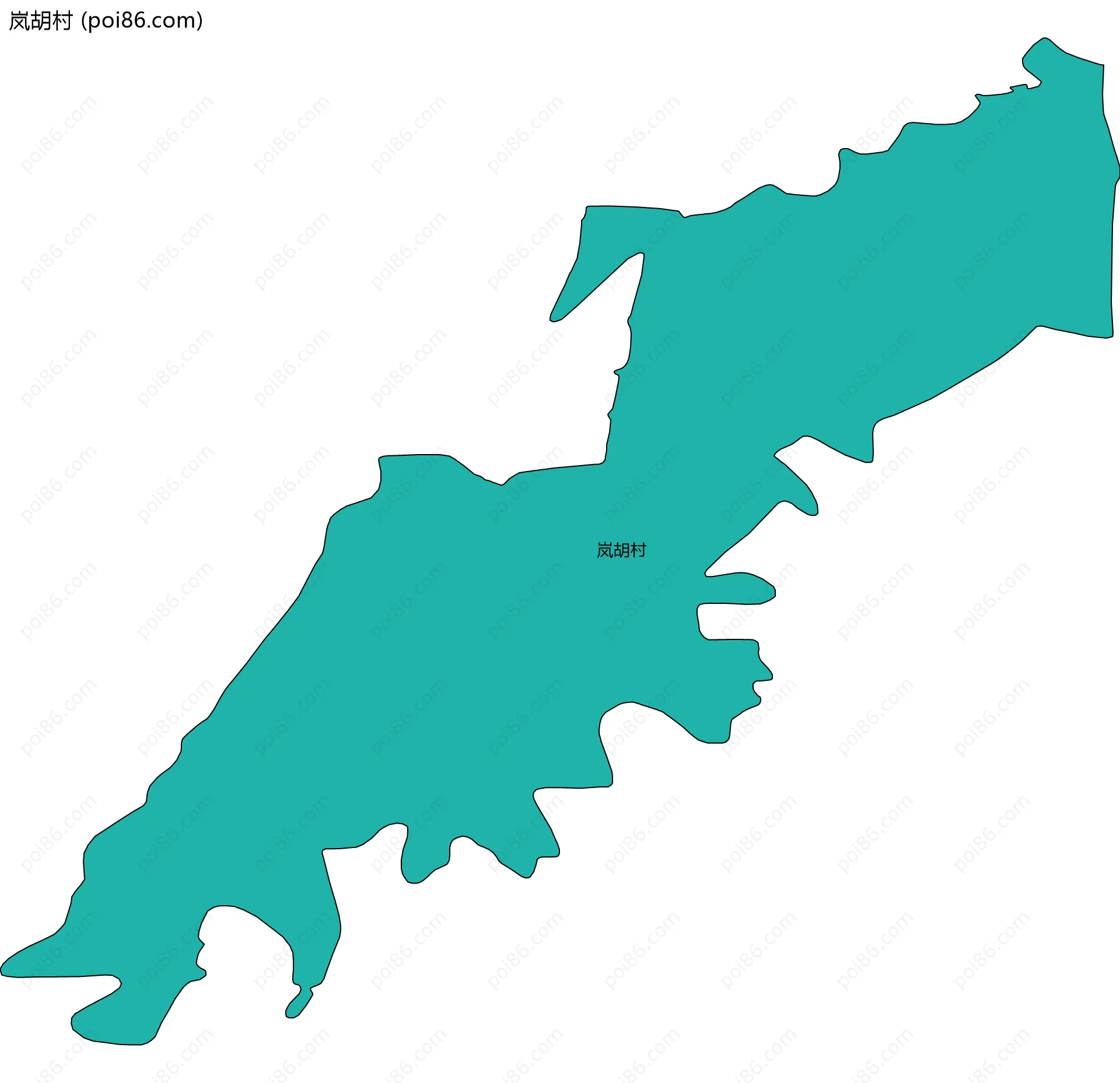 岚胡村边界地图