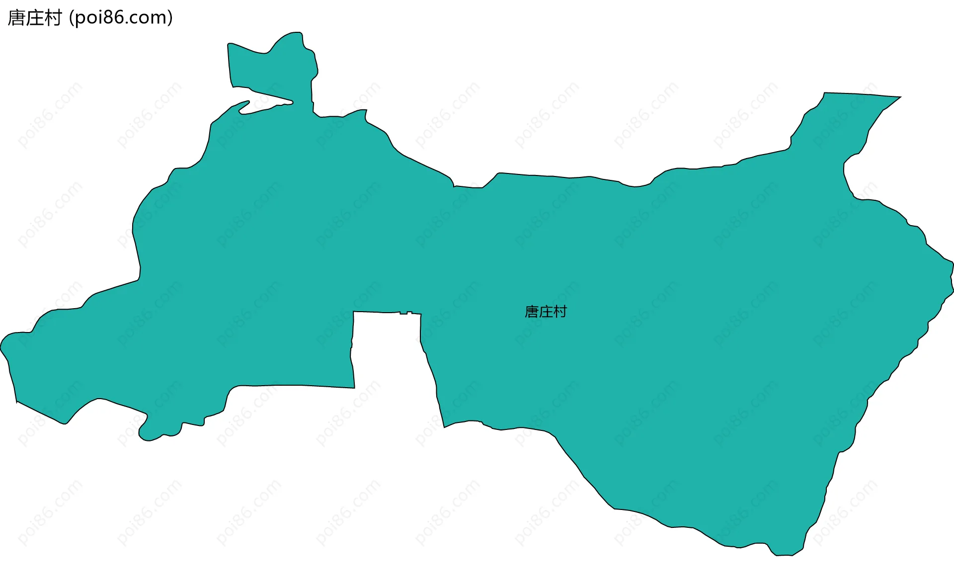 唐庄村边界地图
