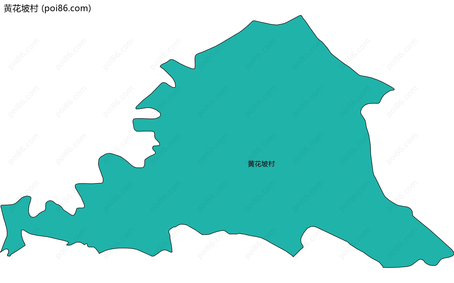 黄花坡村边界地图