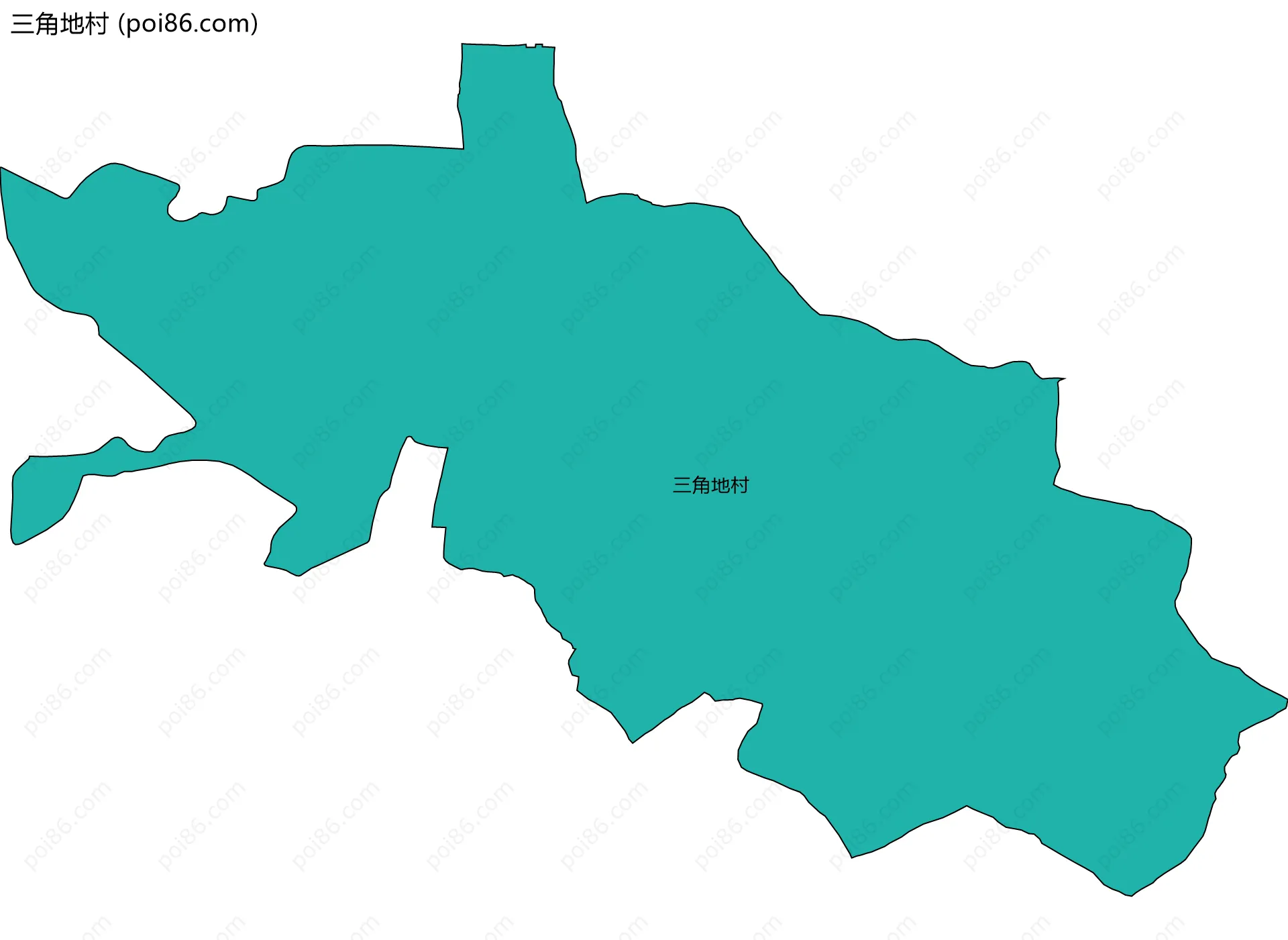 三角地村边界地图