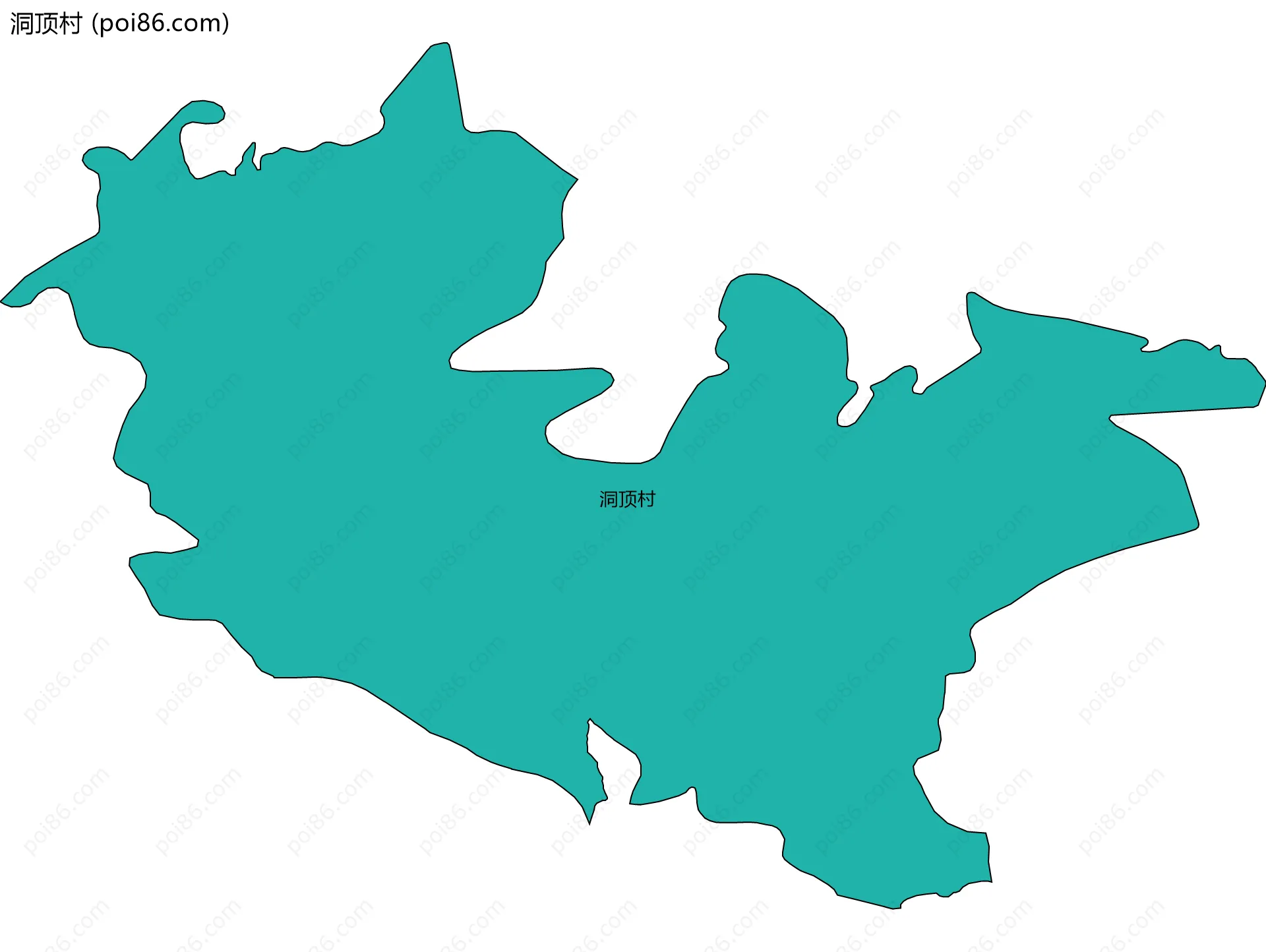 洞顶村边界地图