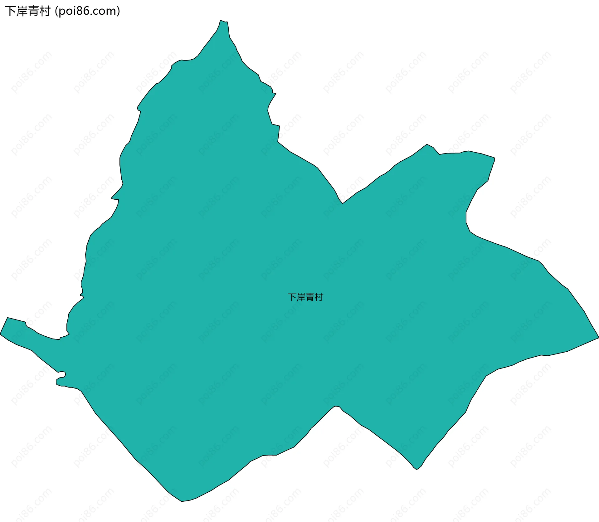 下岸青村边界地图