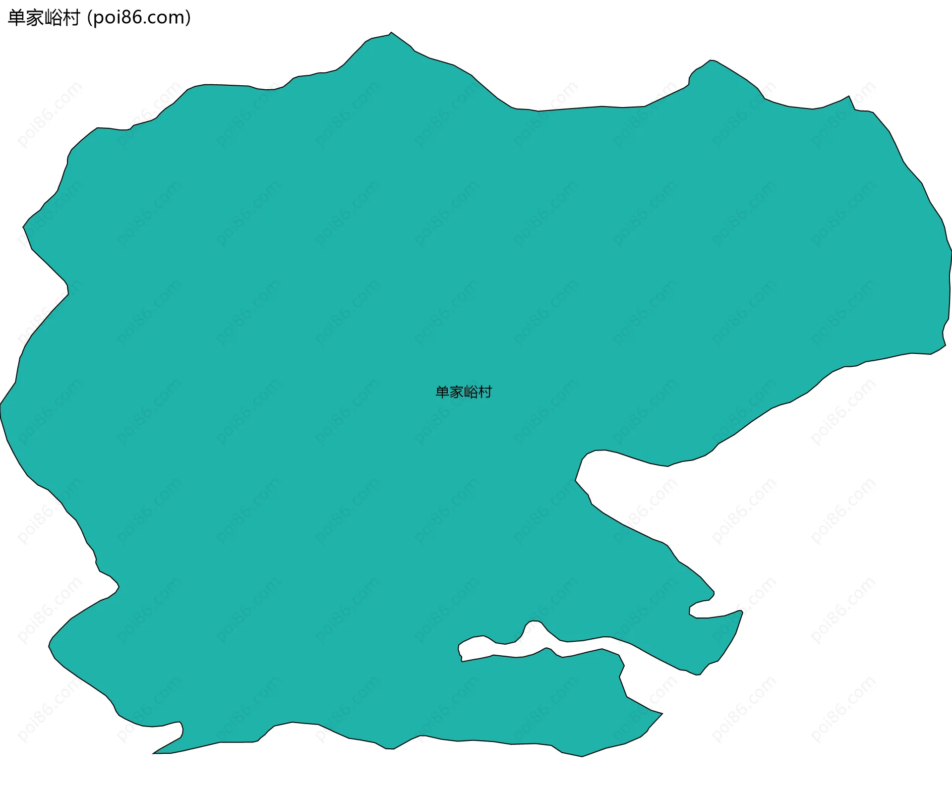 单家峪村边界地图