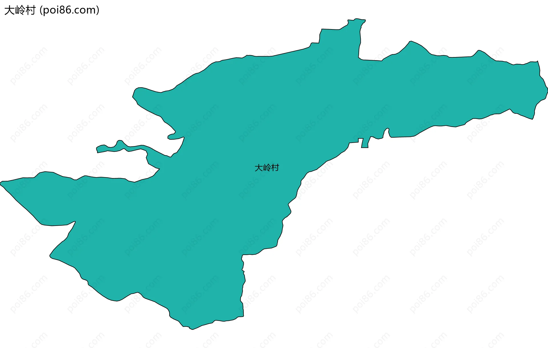 大岭村边界地图