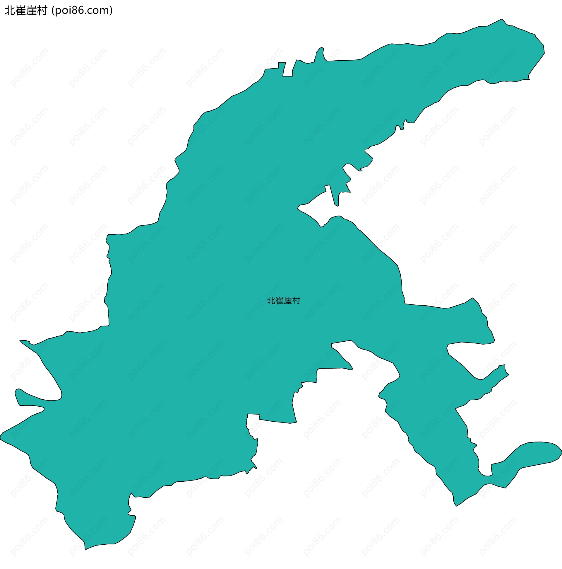 北崔崖村边界地图