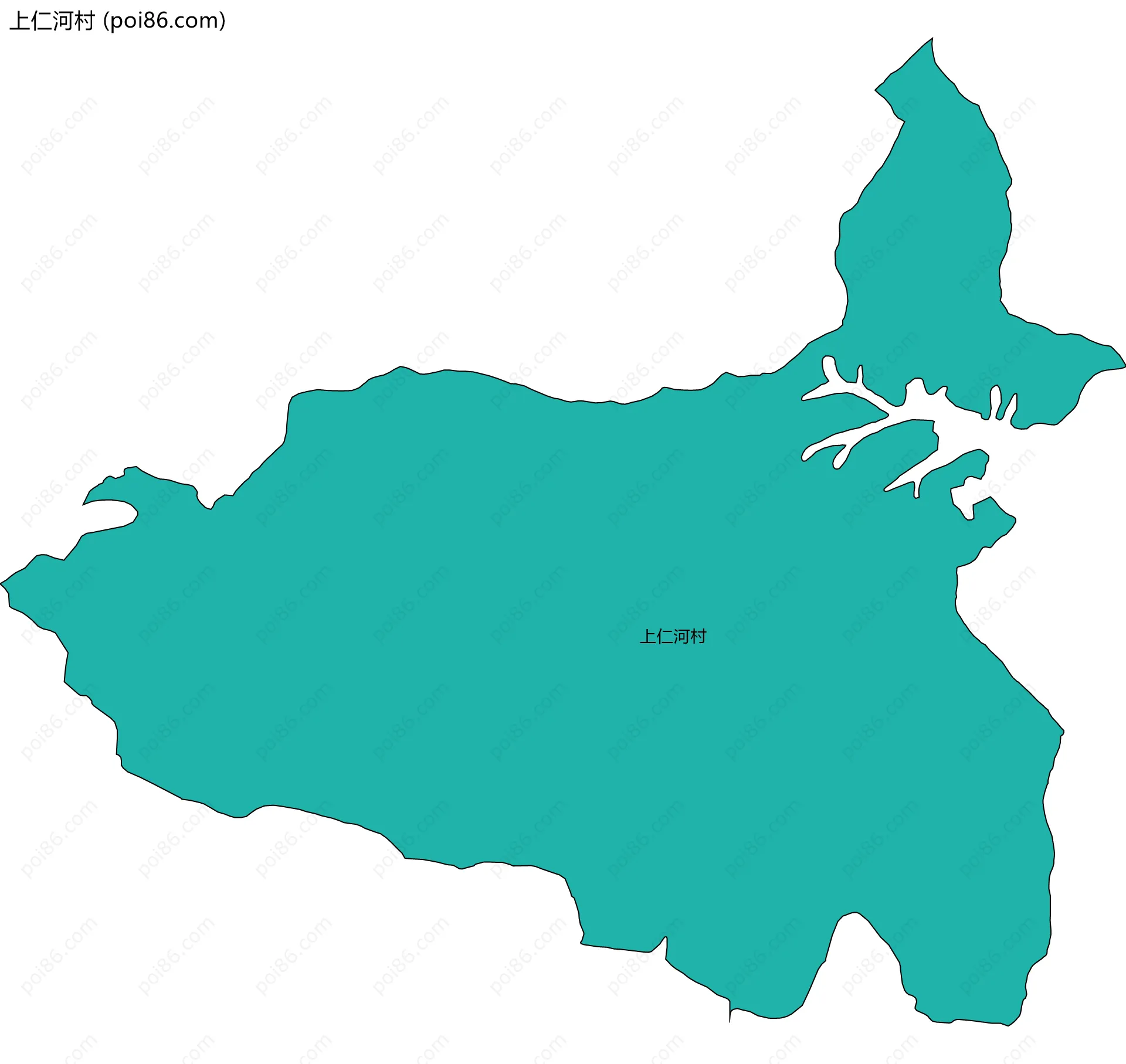 上仁河村边界地图