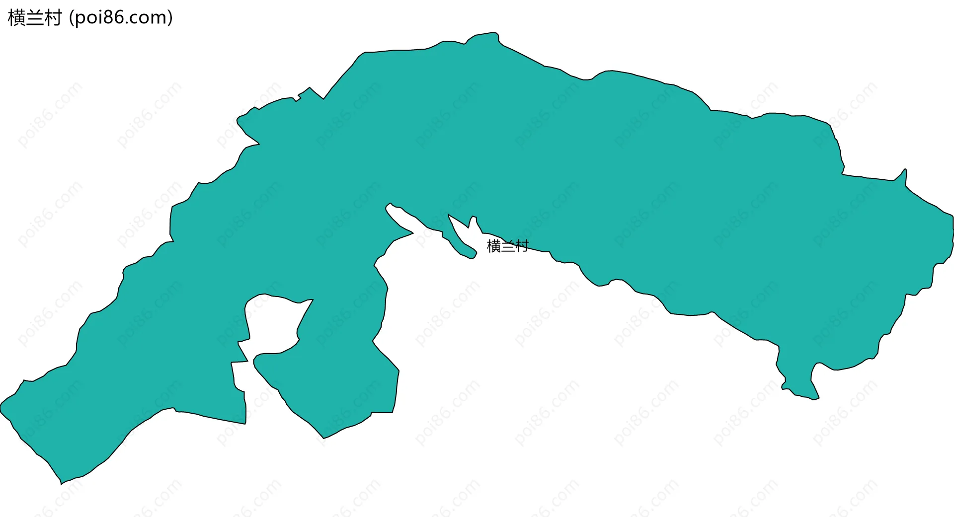 横兰村边界地图