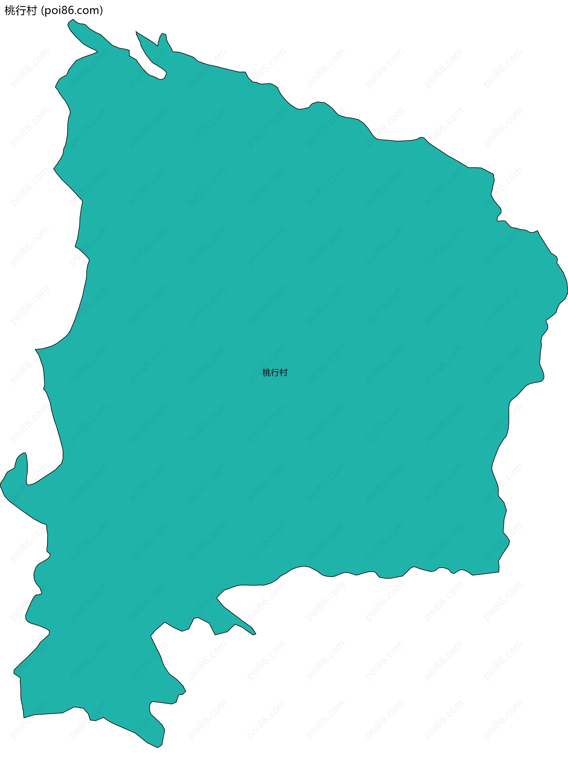 桃行村边界地图
