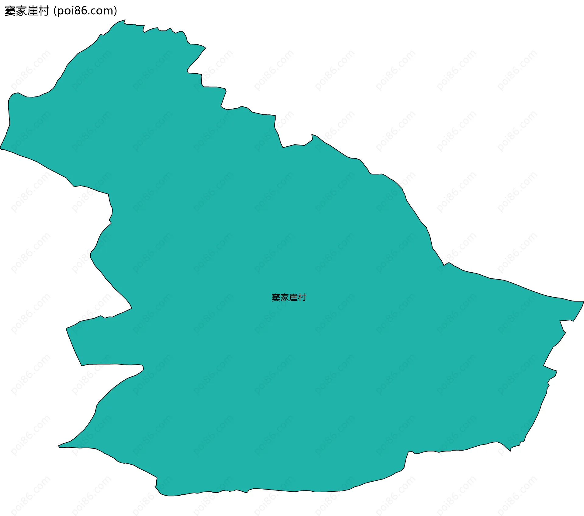 窦家崖村边界地图