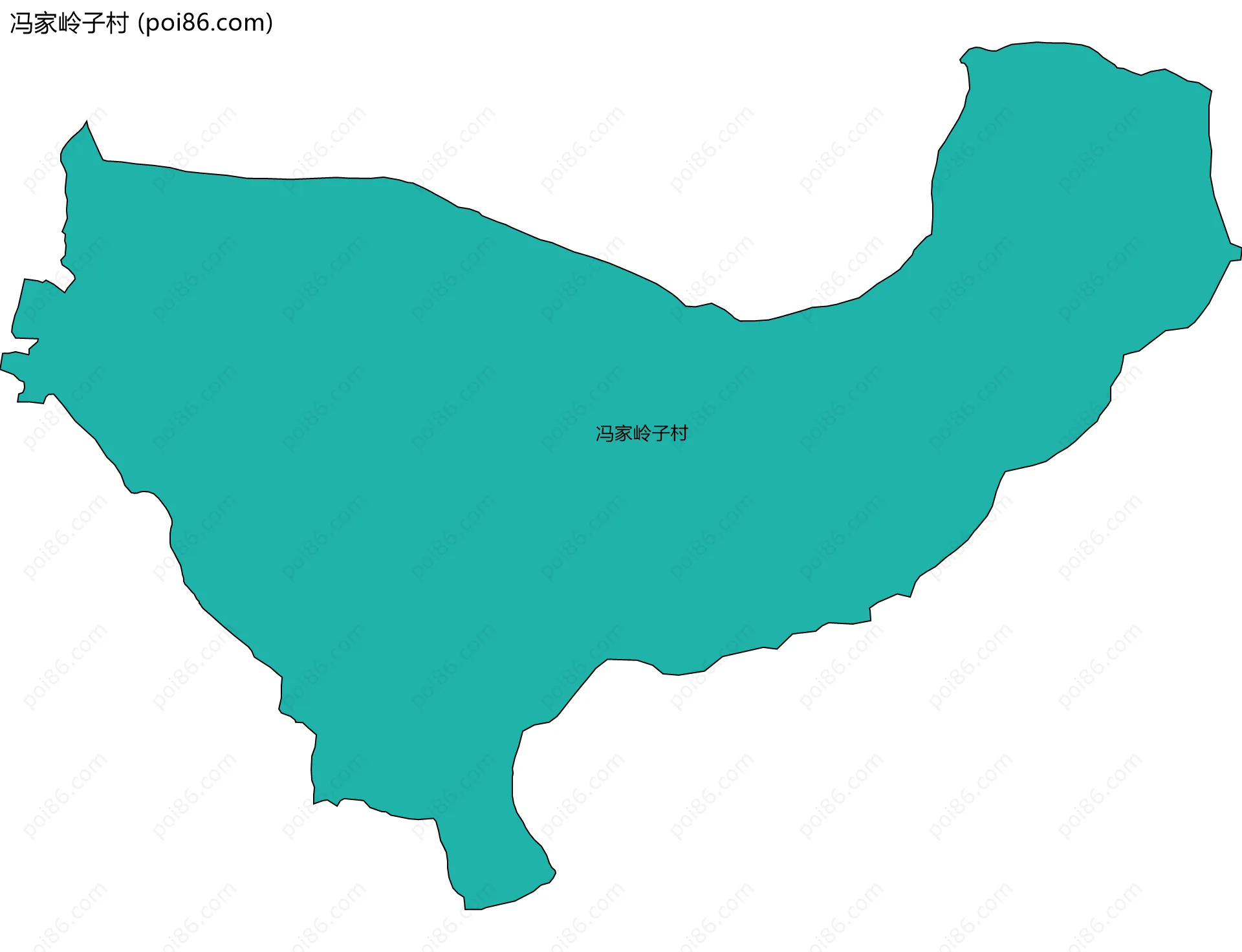 冯家岭子村边界地图