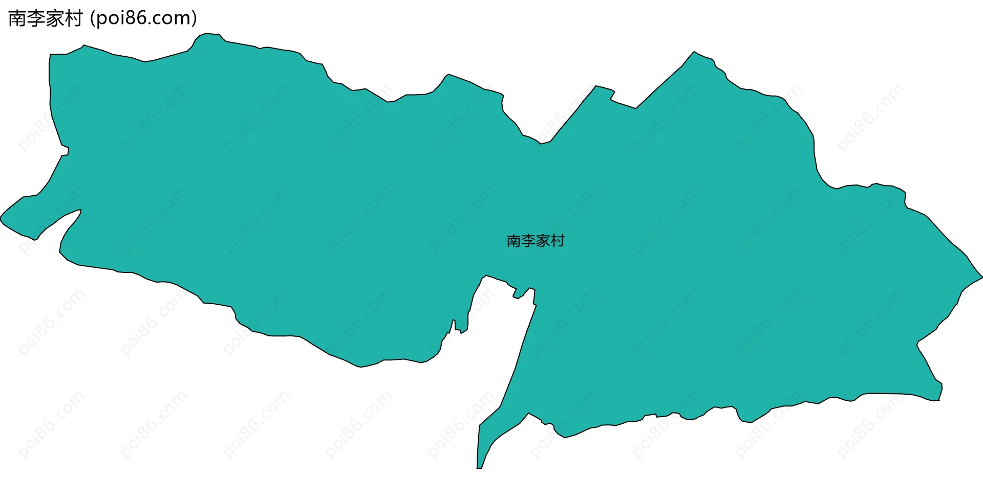 南李家村边界地图