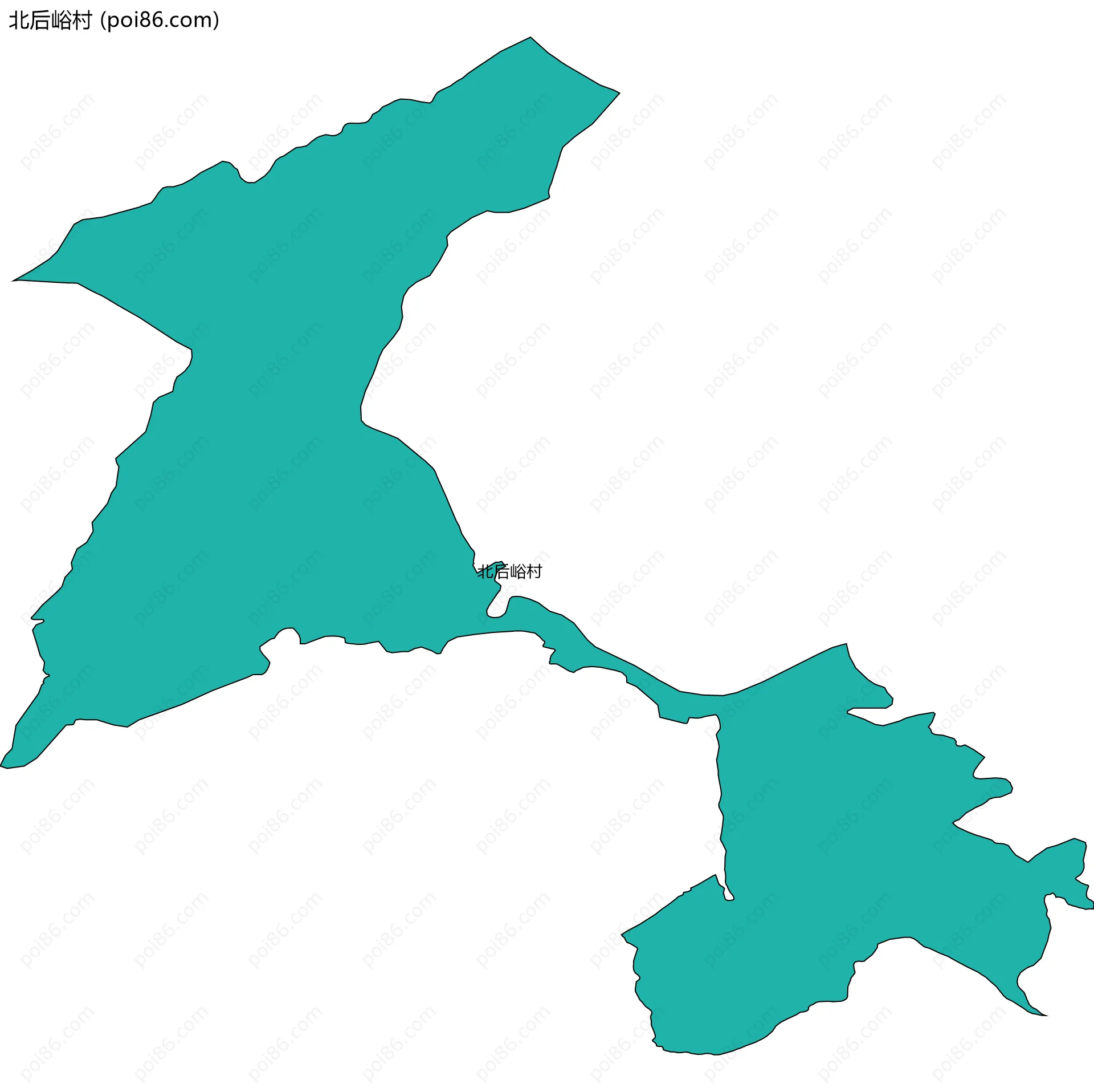 北后峪村边界地图