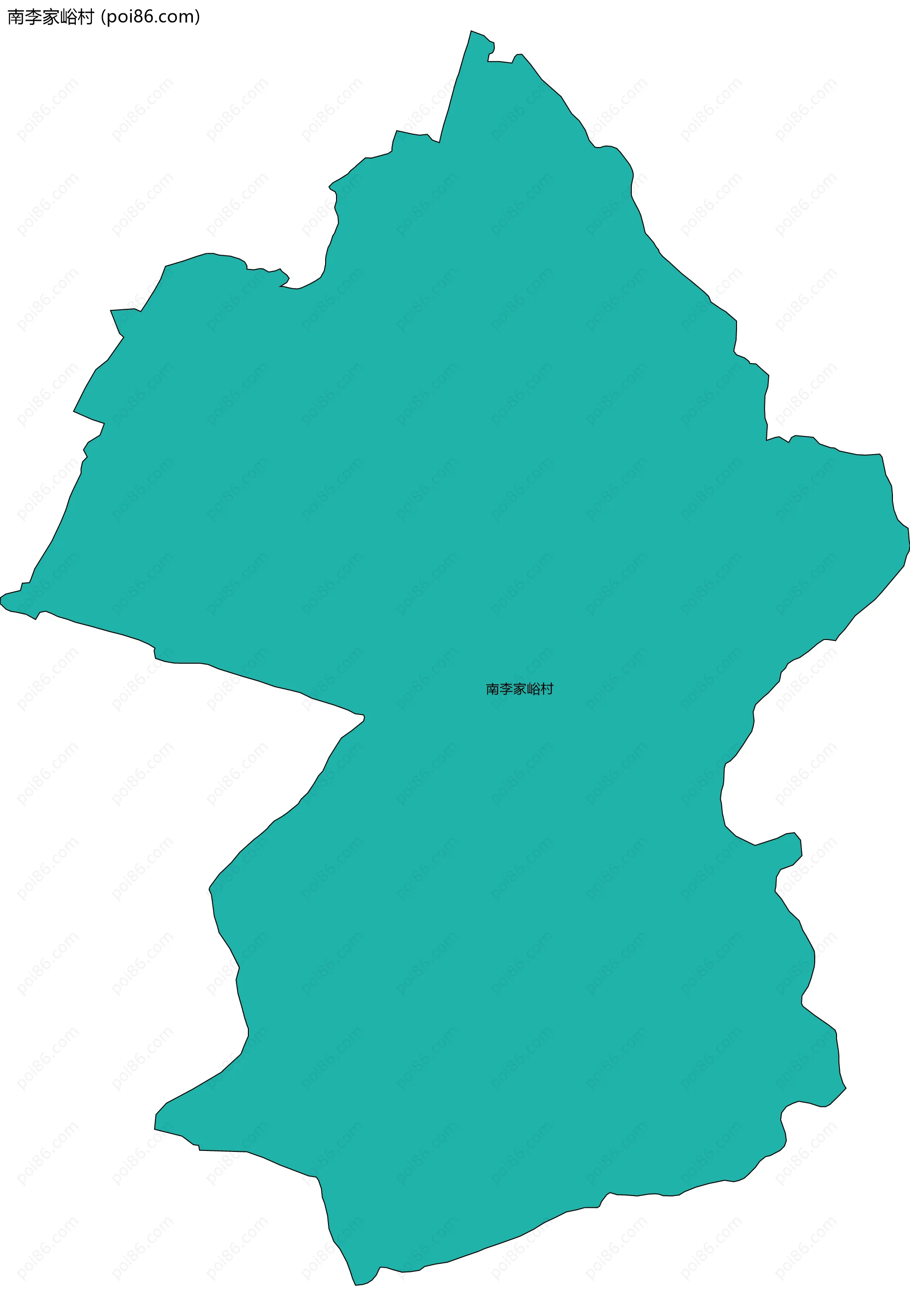 南李家峪村边界地图