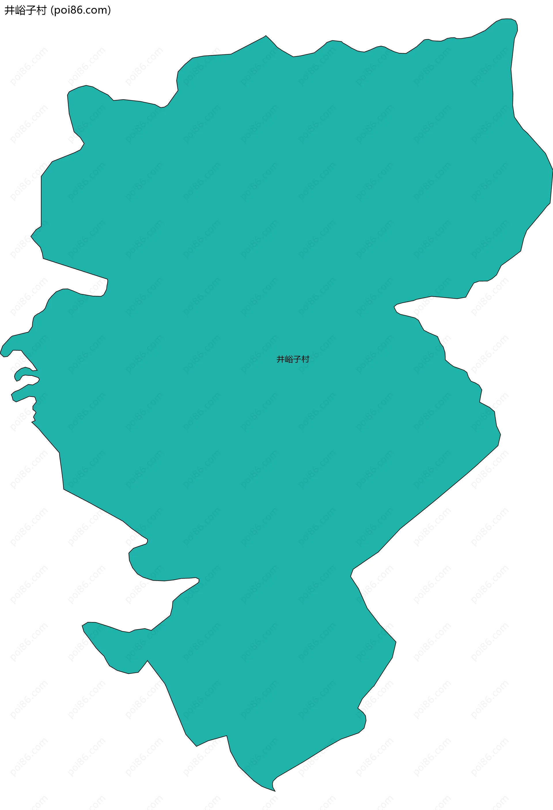 井峪子村边界地图