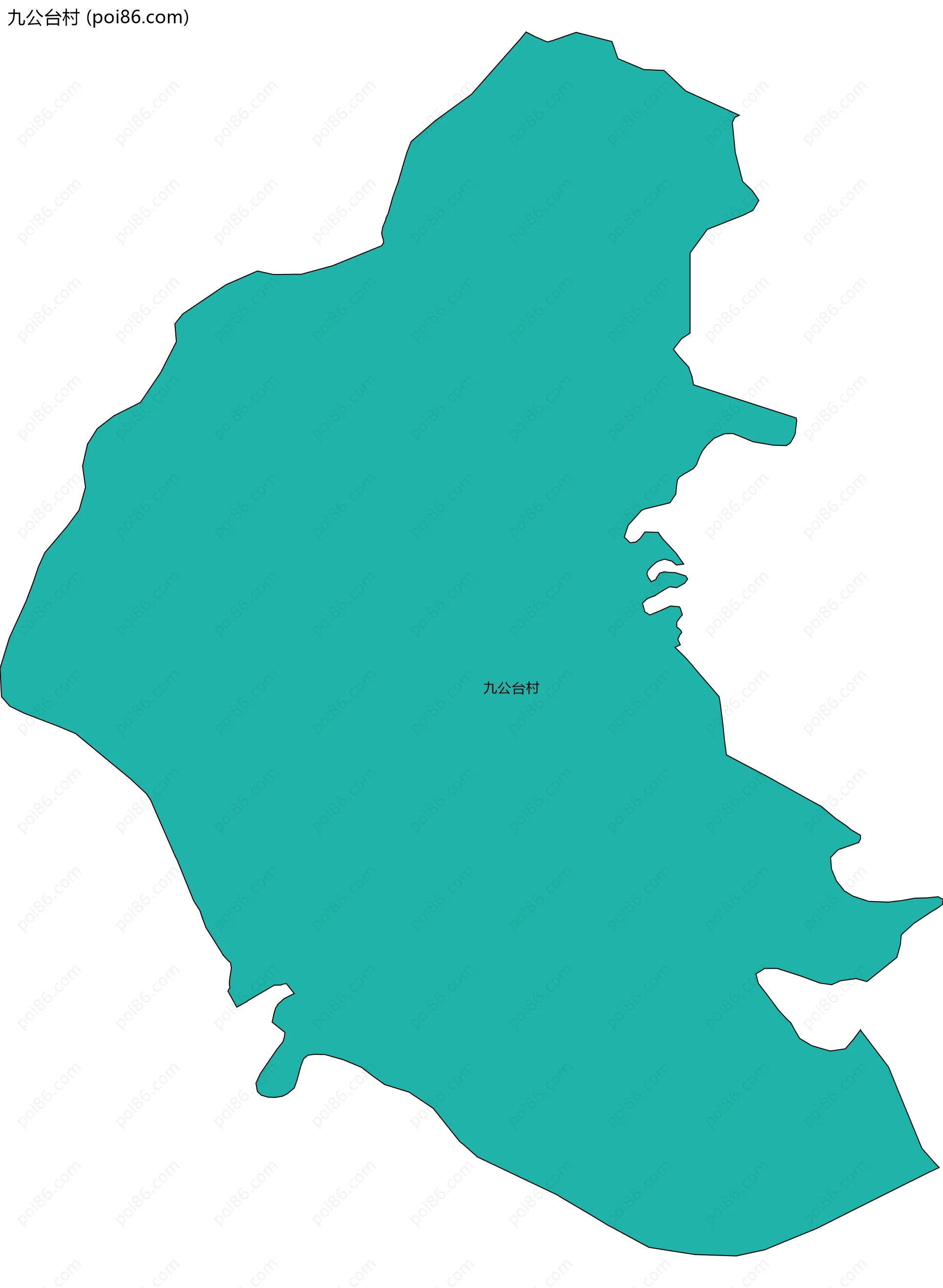 九公台村边界地图