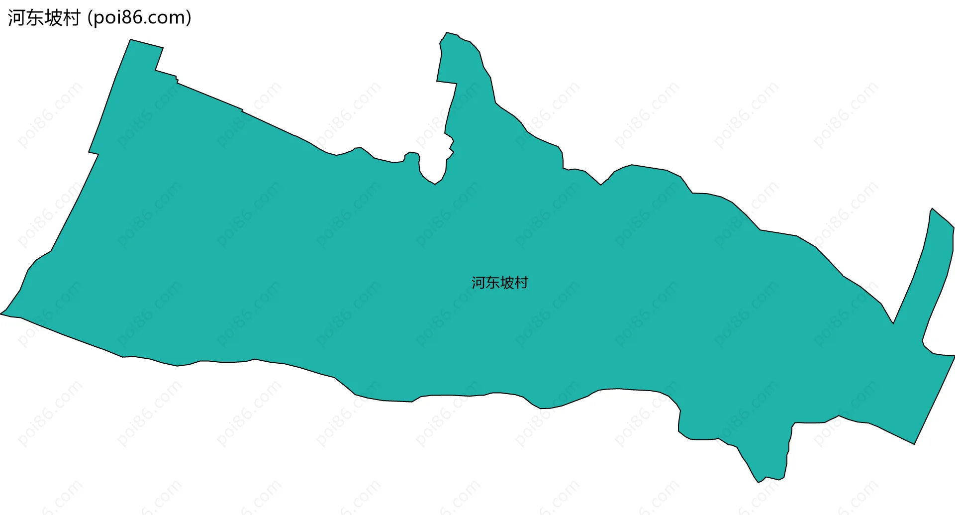 河东坡村边界地图