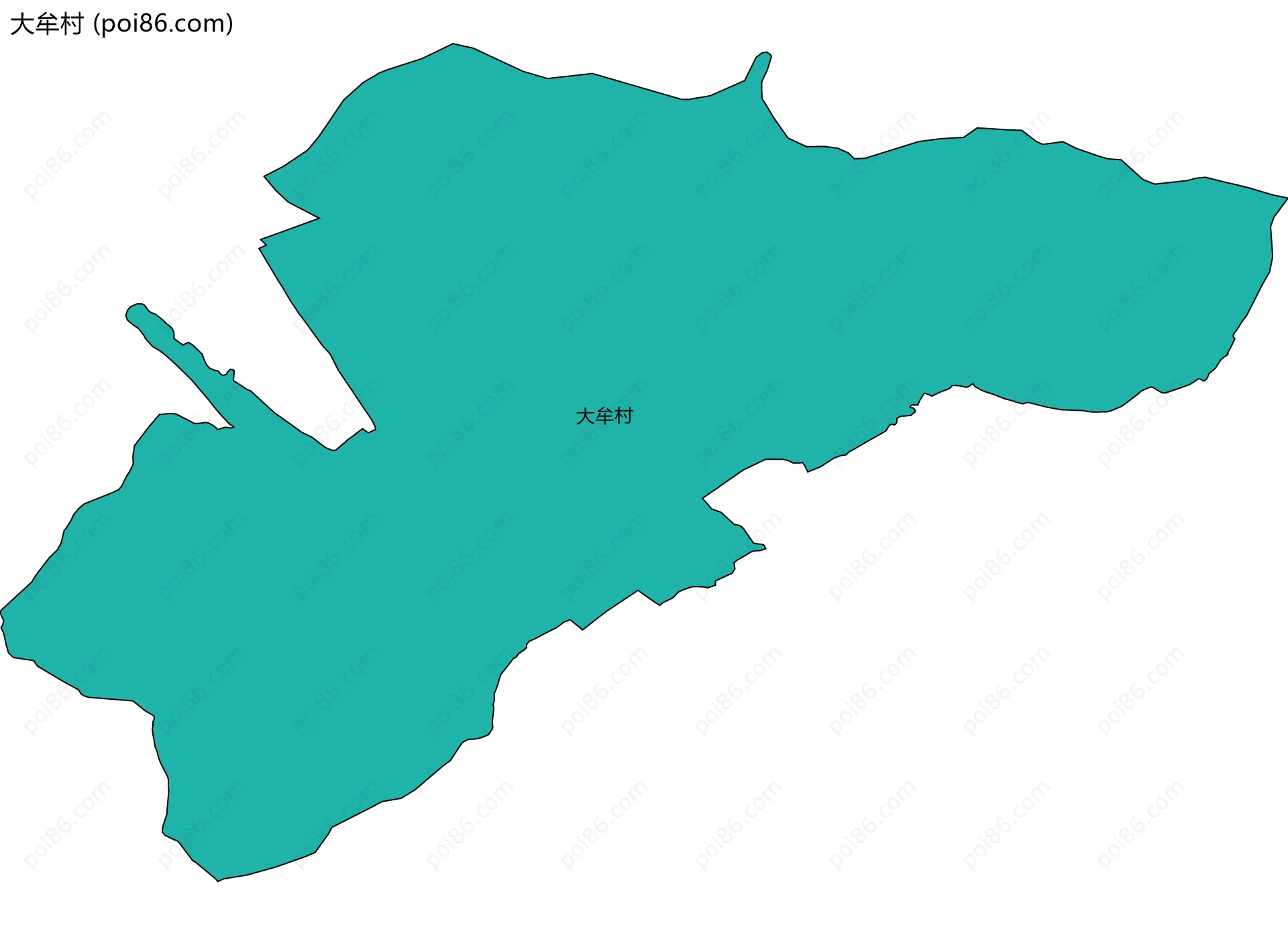 大牟村边界地图