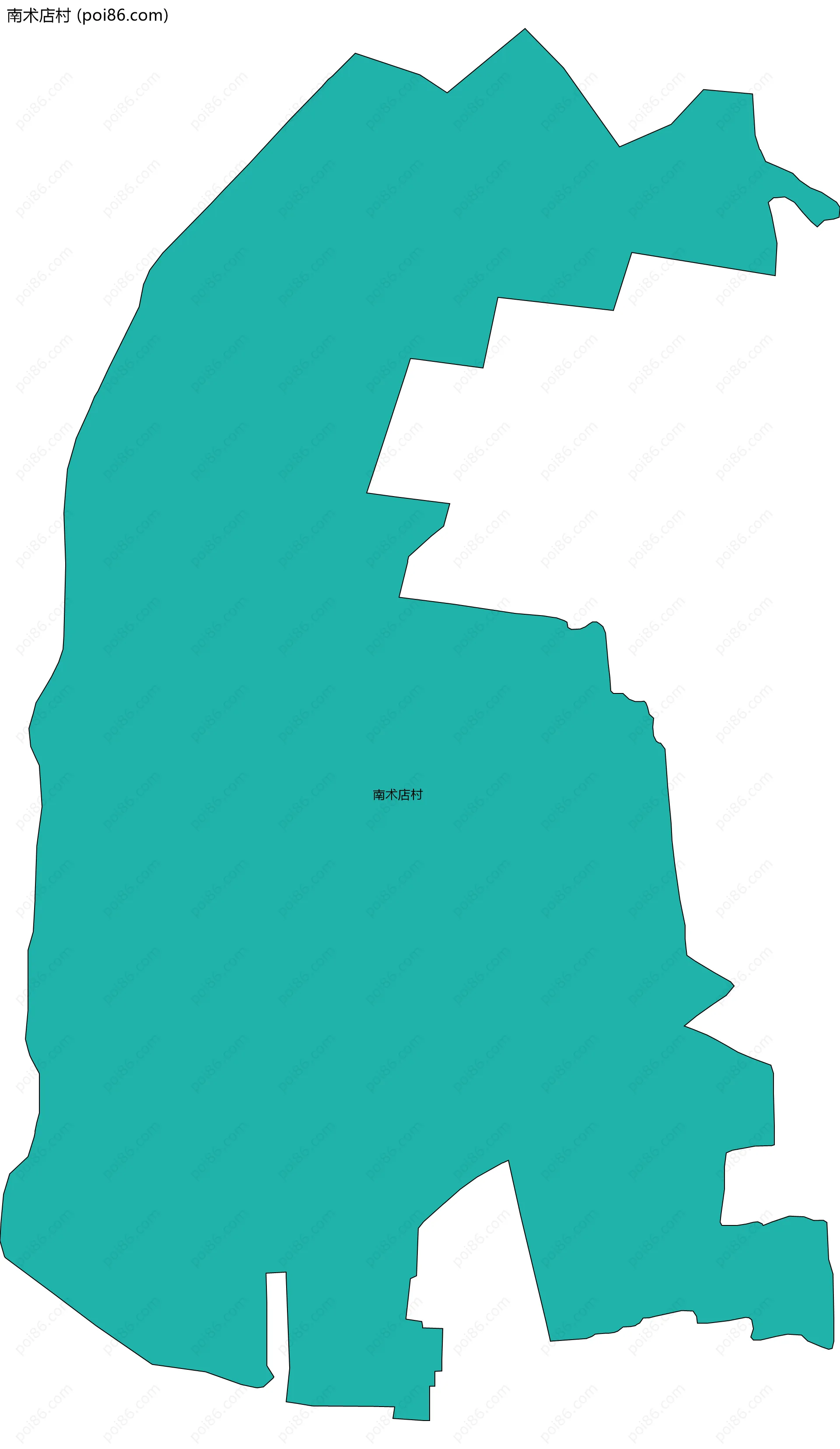 南术店村边界地图