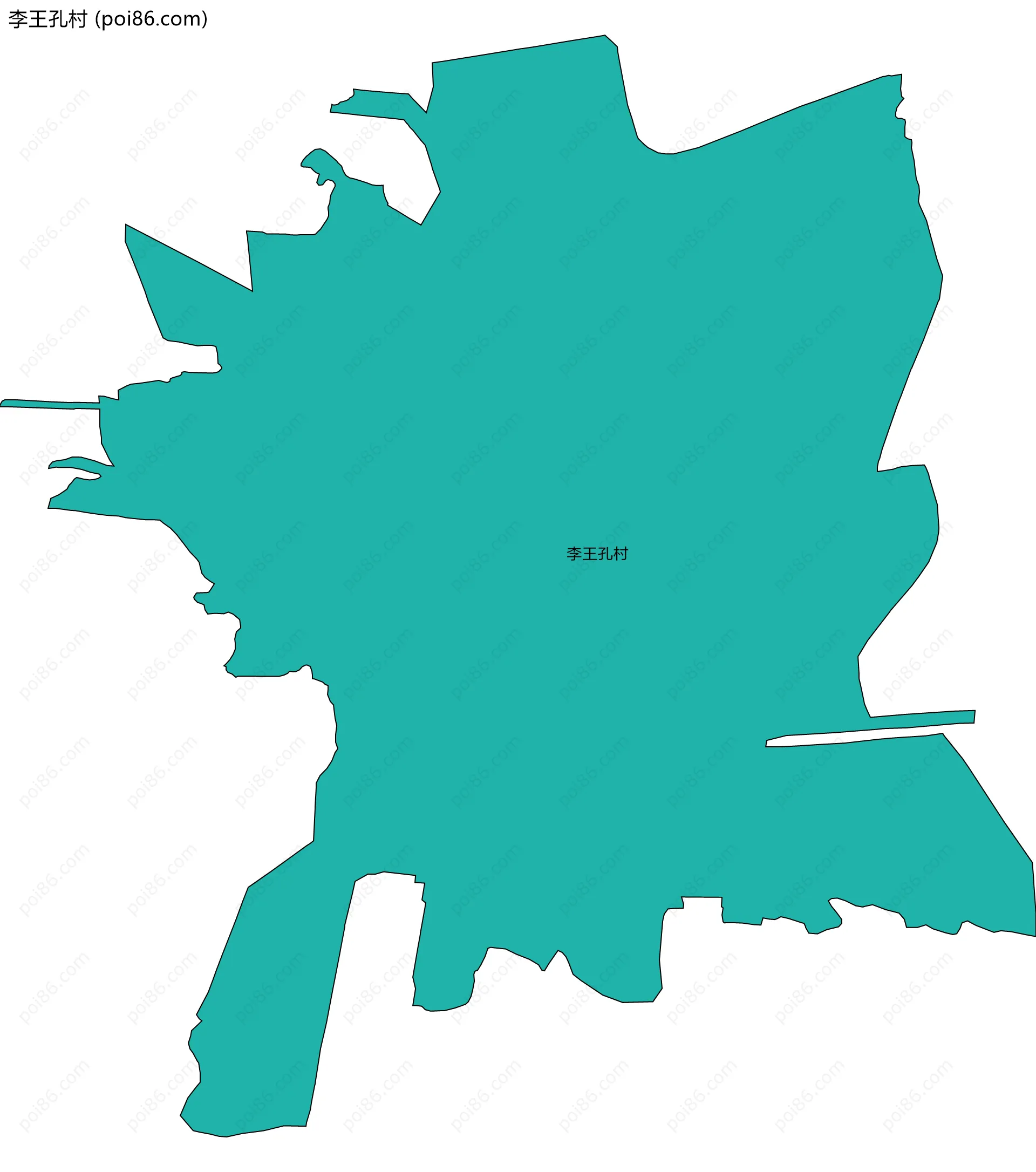 李王孔村边界地图