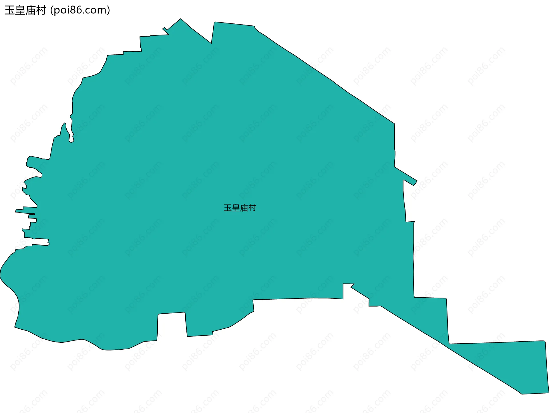 玉皇庙村边界地图