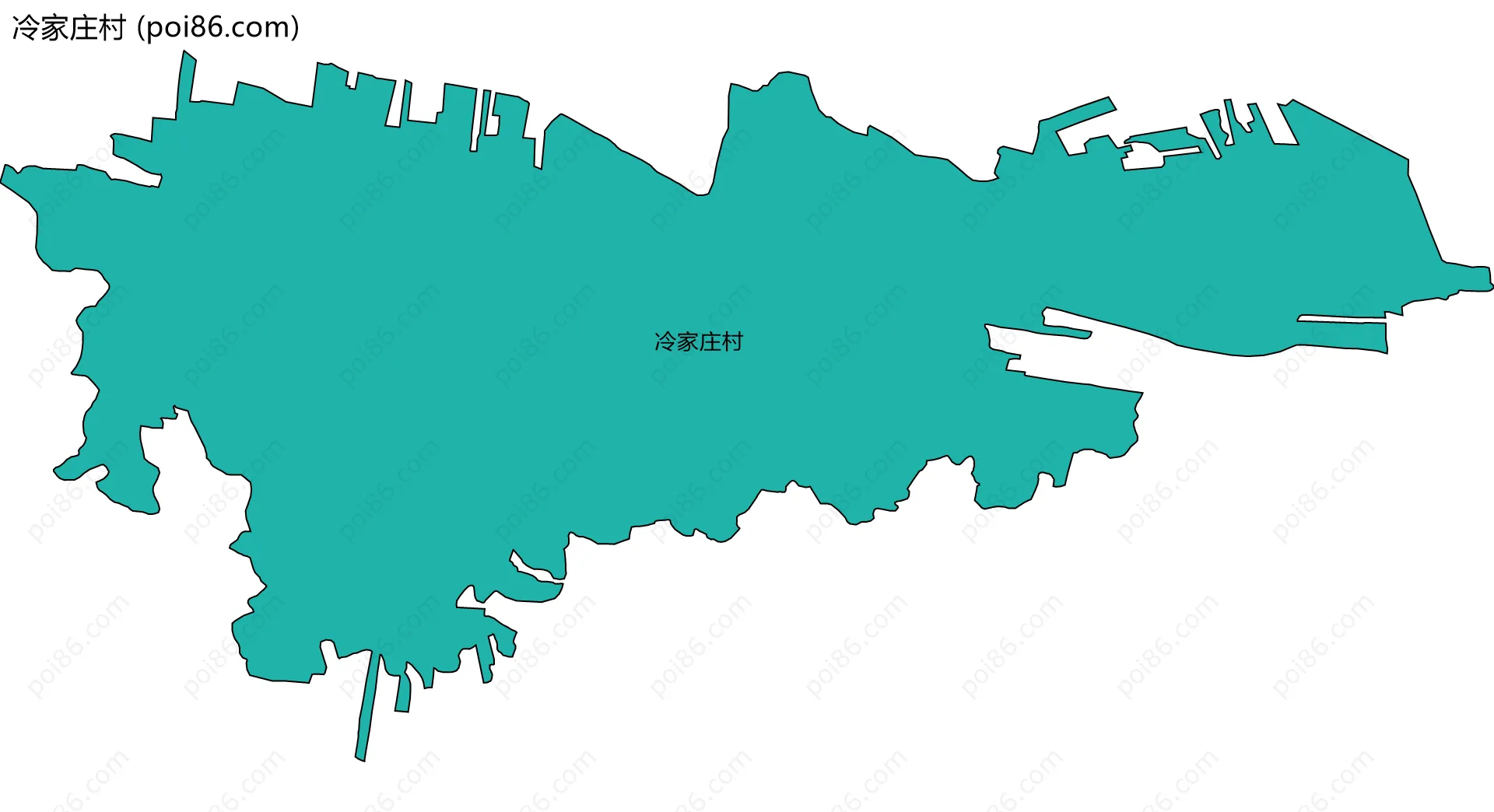 冷家庄村边界地图