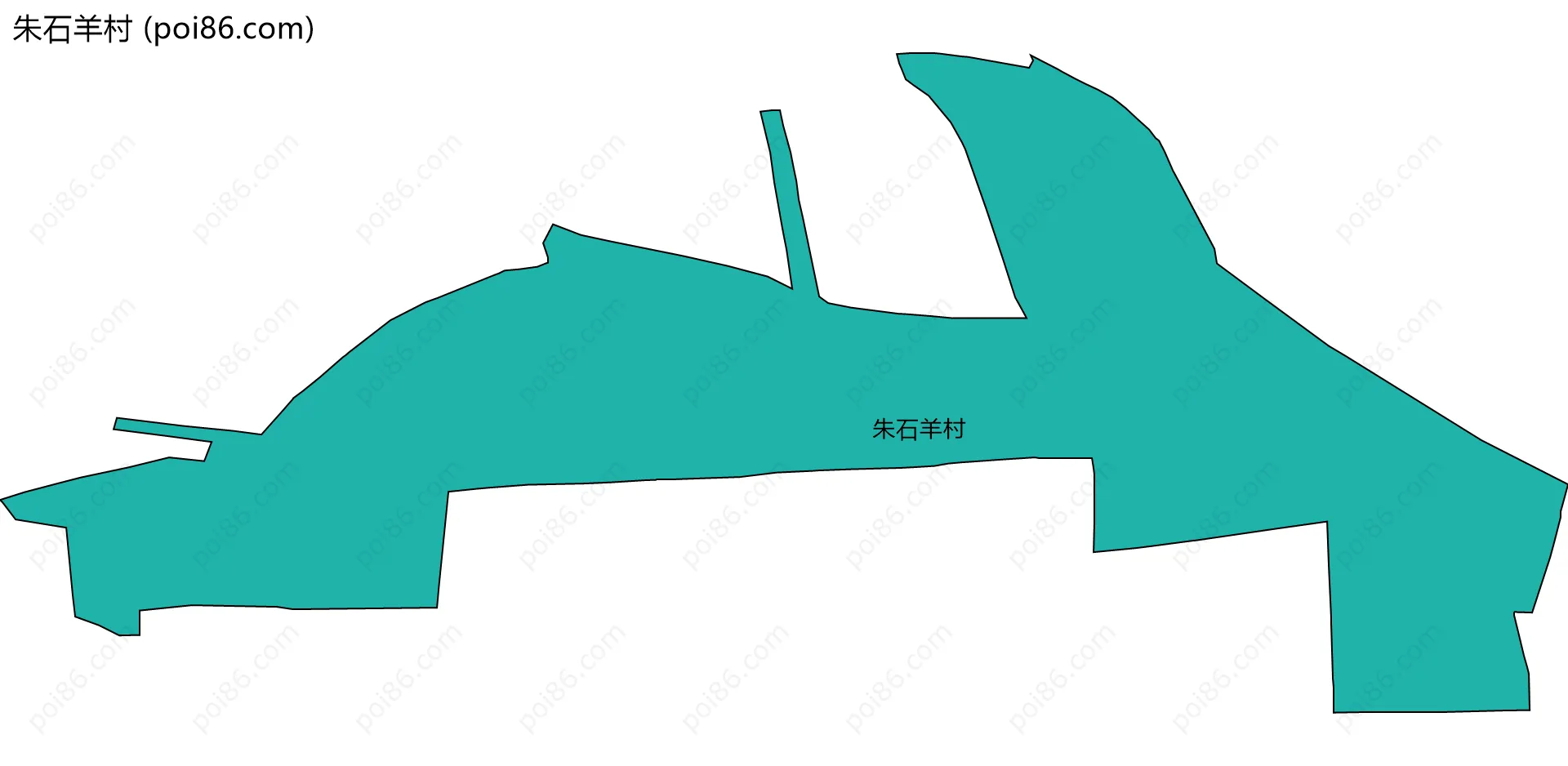 朱石羊村边界地图
