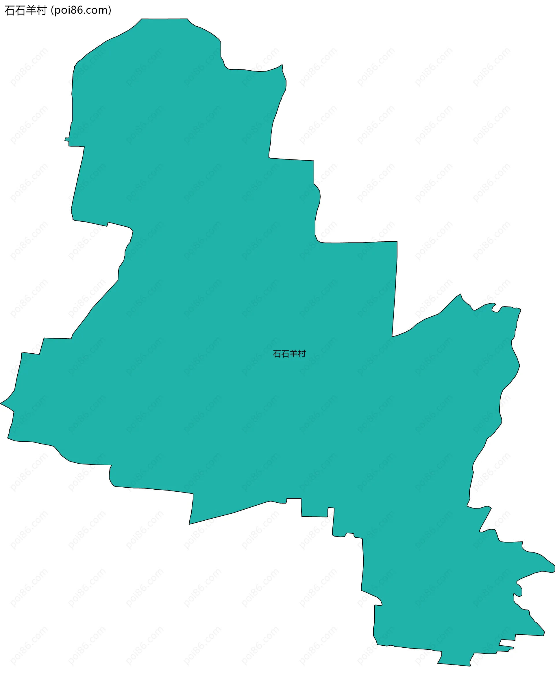 石石羊村边界地图