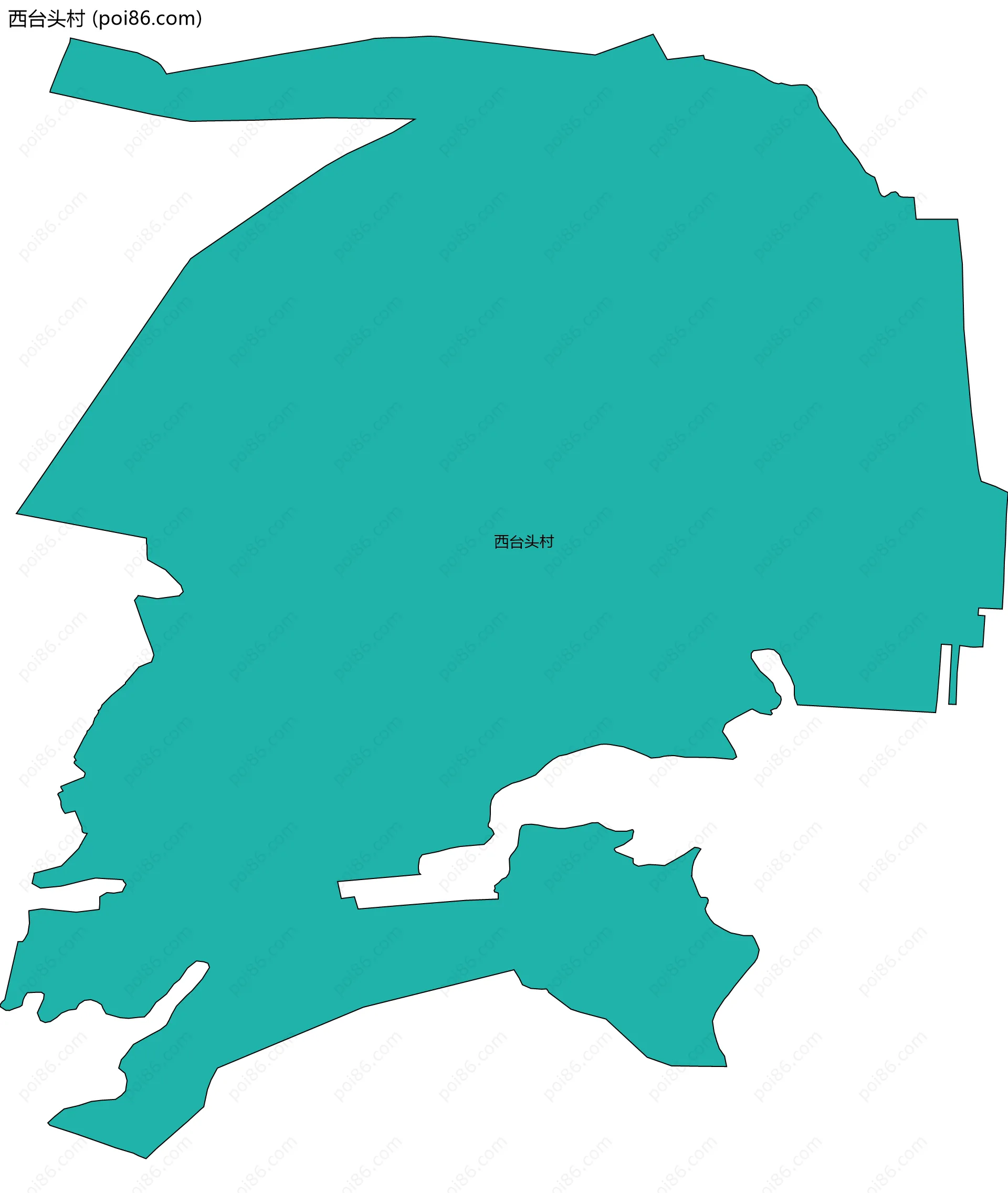 西台头村边界地图