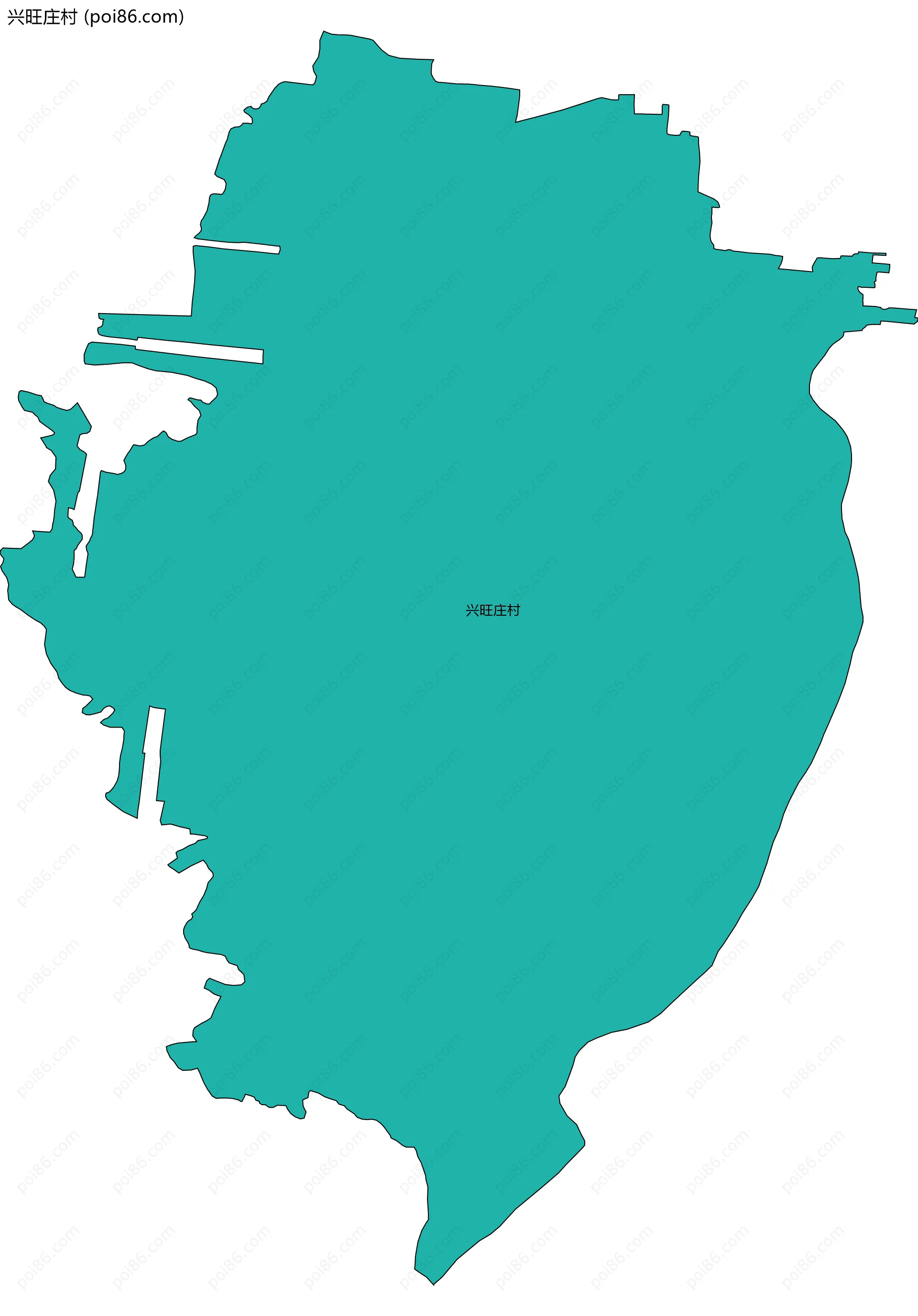 兴旺庄村边界地图