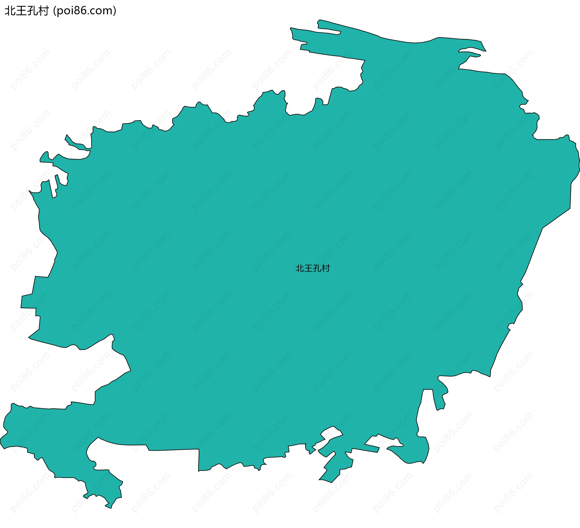 北王孔村边界地图