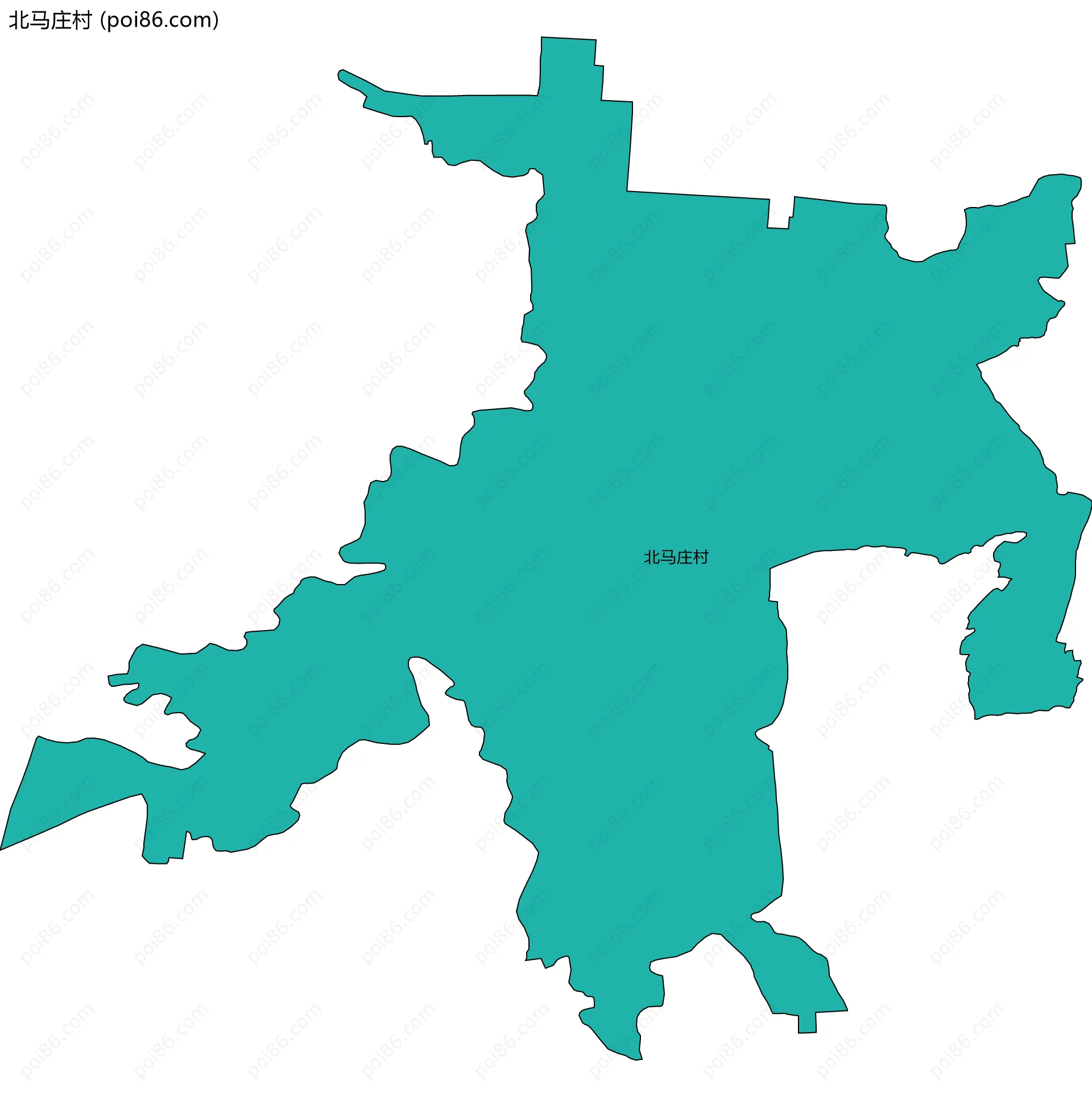 北马庄村边界地图