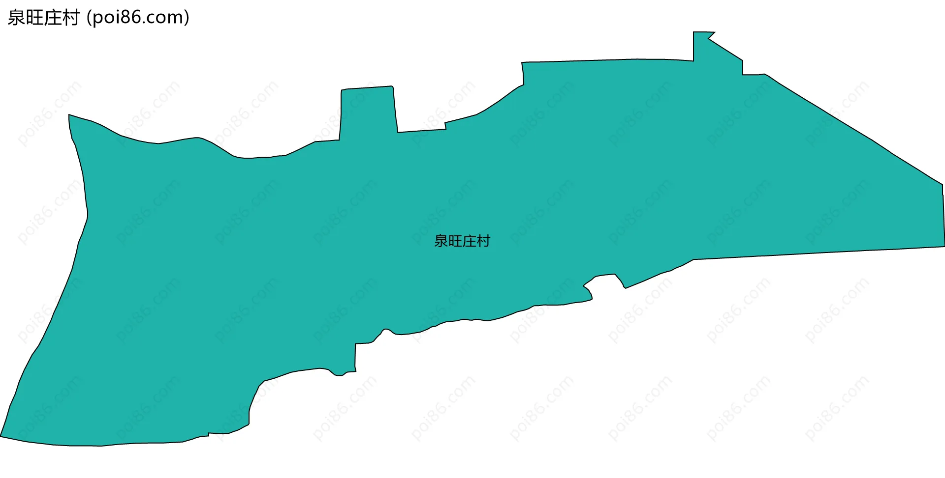 泉旺庄村边界地图
