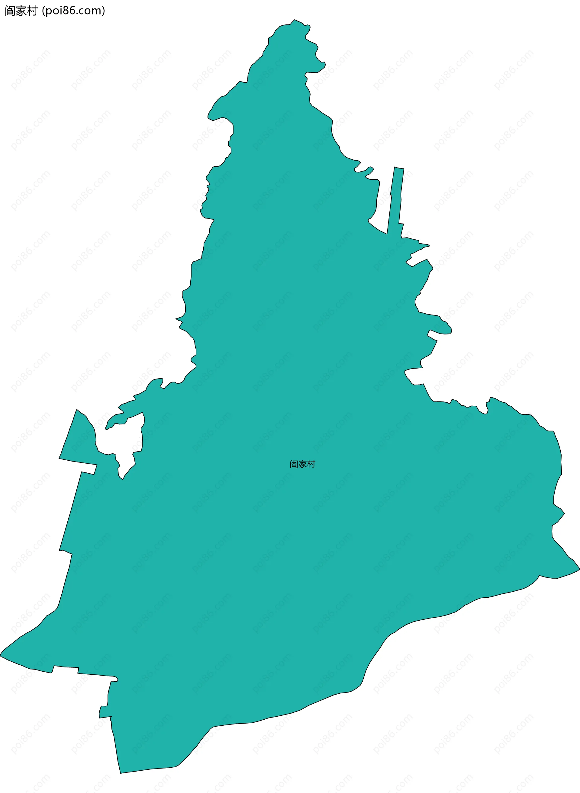 阎家村边界地图