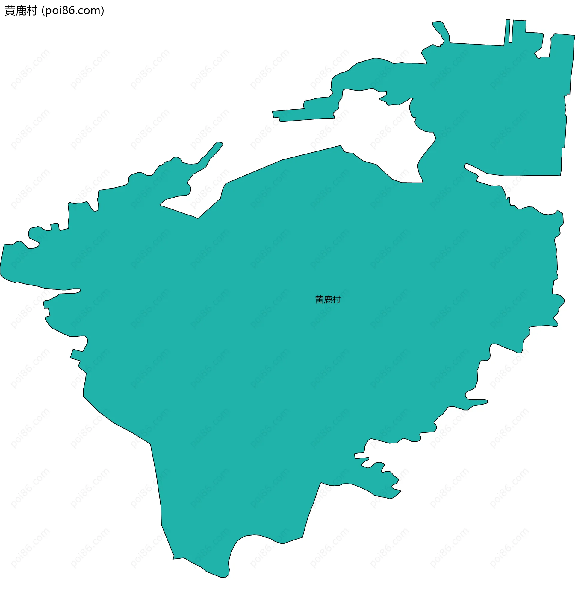黄鹿村边界地图
