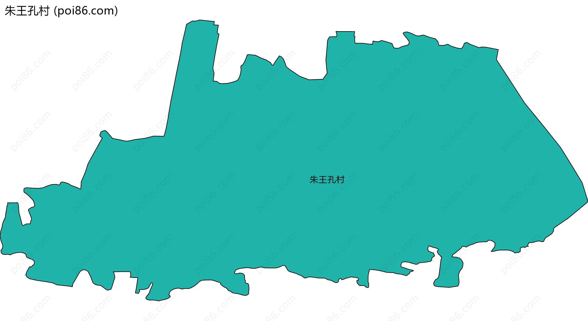 朱王孔村边界地图