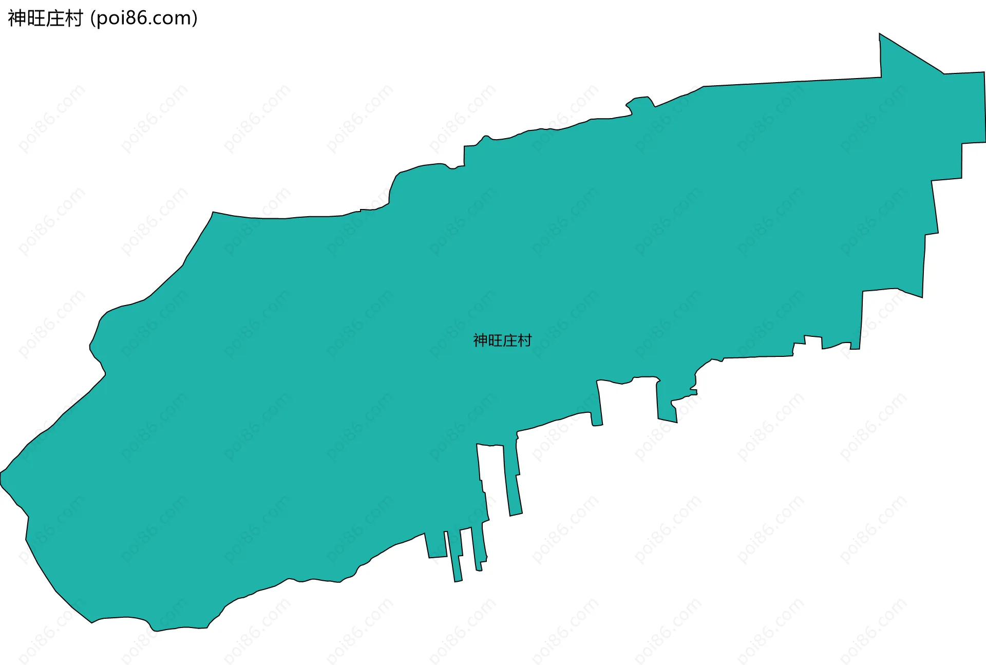 神旺庄村边界地图