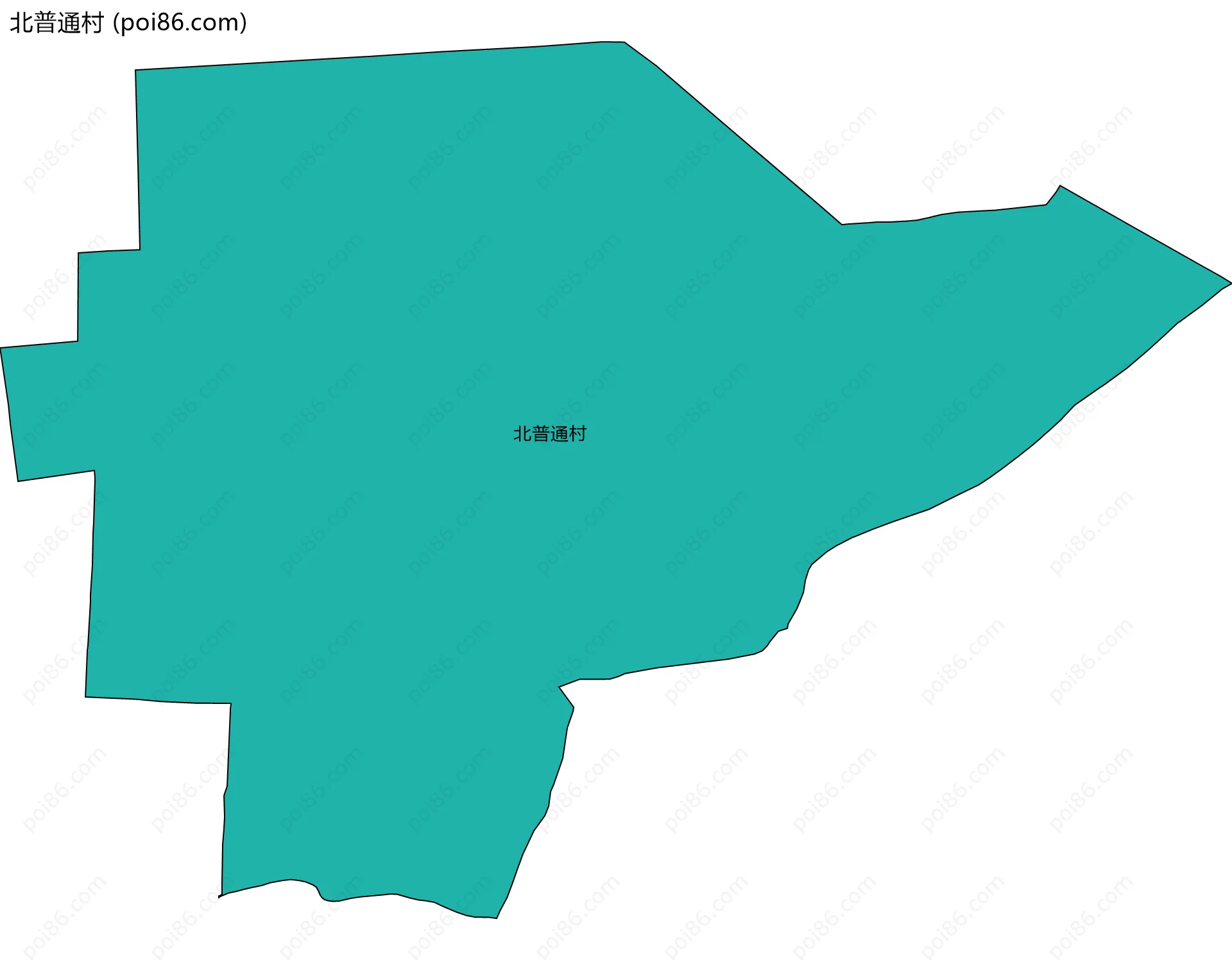 北普通村边界地图